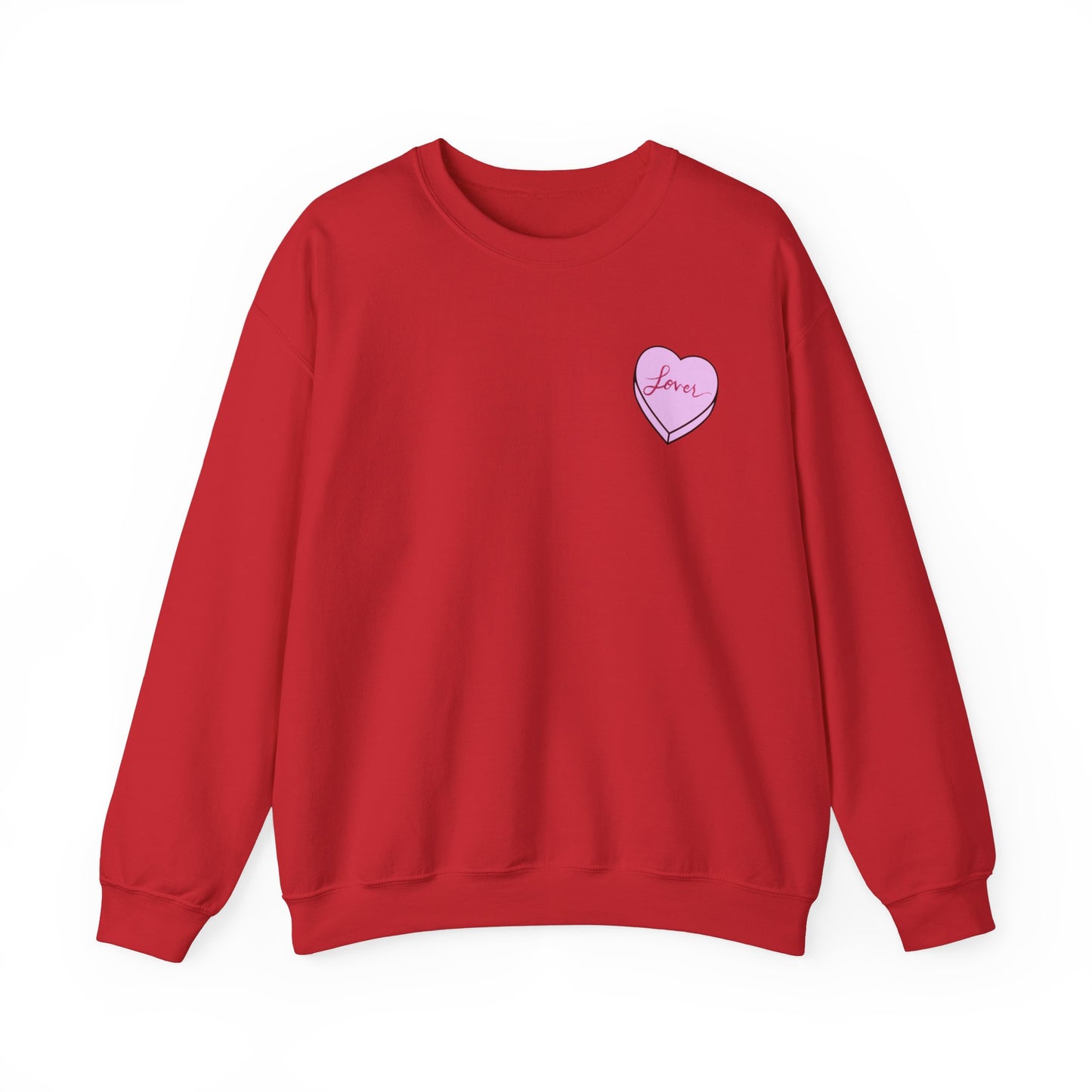 TS "Lover" Valentine's Day Candy Heart Unisex Heavy Blend™ Crewneck Sweatshirt