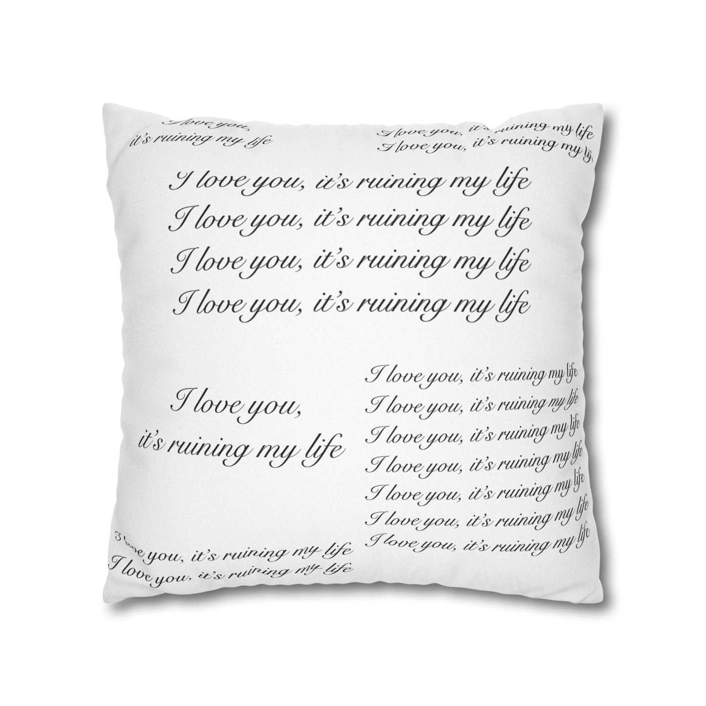 "I love you, it's ruining my life" TS TTPD Eras Tour Dress Spun Polyester Square Pillowcase