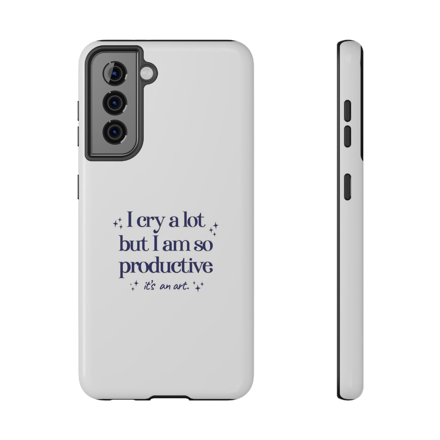 "I cry a lot but I am so productive... it's an art." Taylor Swift TTPD Impact-Resistant Phone Cases (Iphone & Samsung)