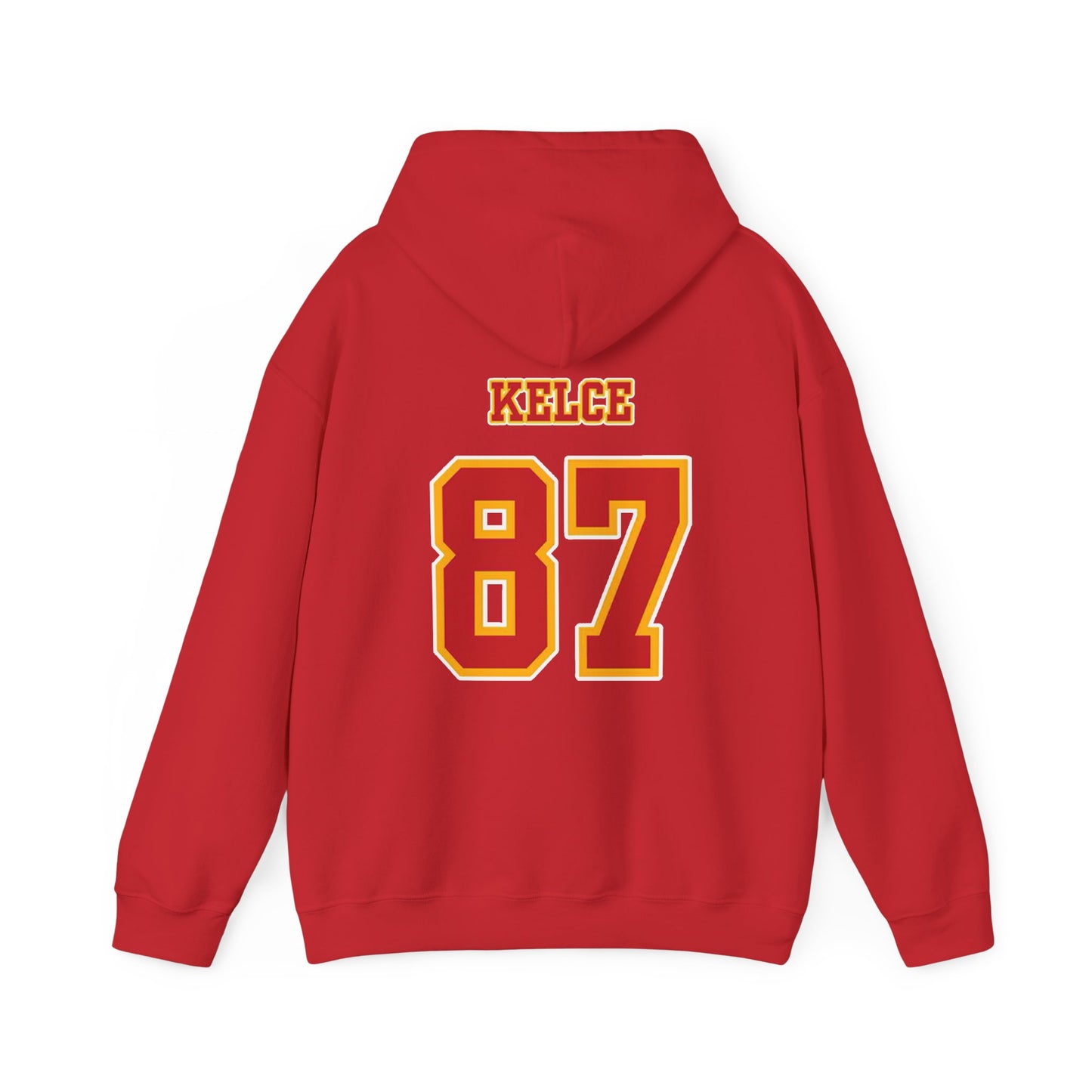 Kansas City Chiefs (KC) Travis Kelce 87 Superbowl LVIII Unisex Heavy Blend™ Hooded Sweatshirt