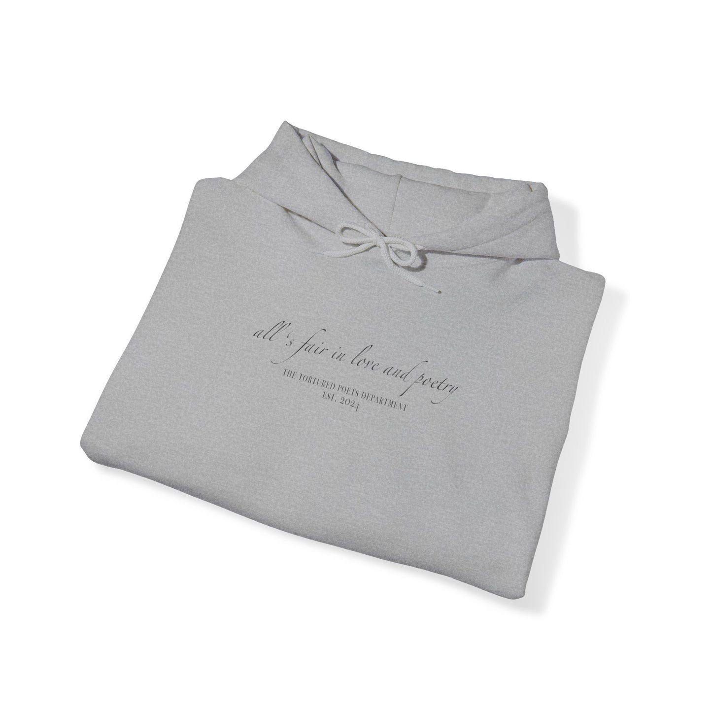 "all's fair in love and poetry" TS (The Tortured Poets Department TS 11) Unisex Heavy Blend™ Hooded Sweatshirt