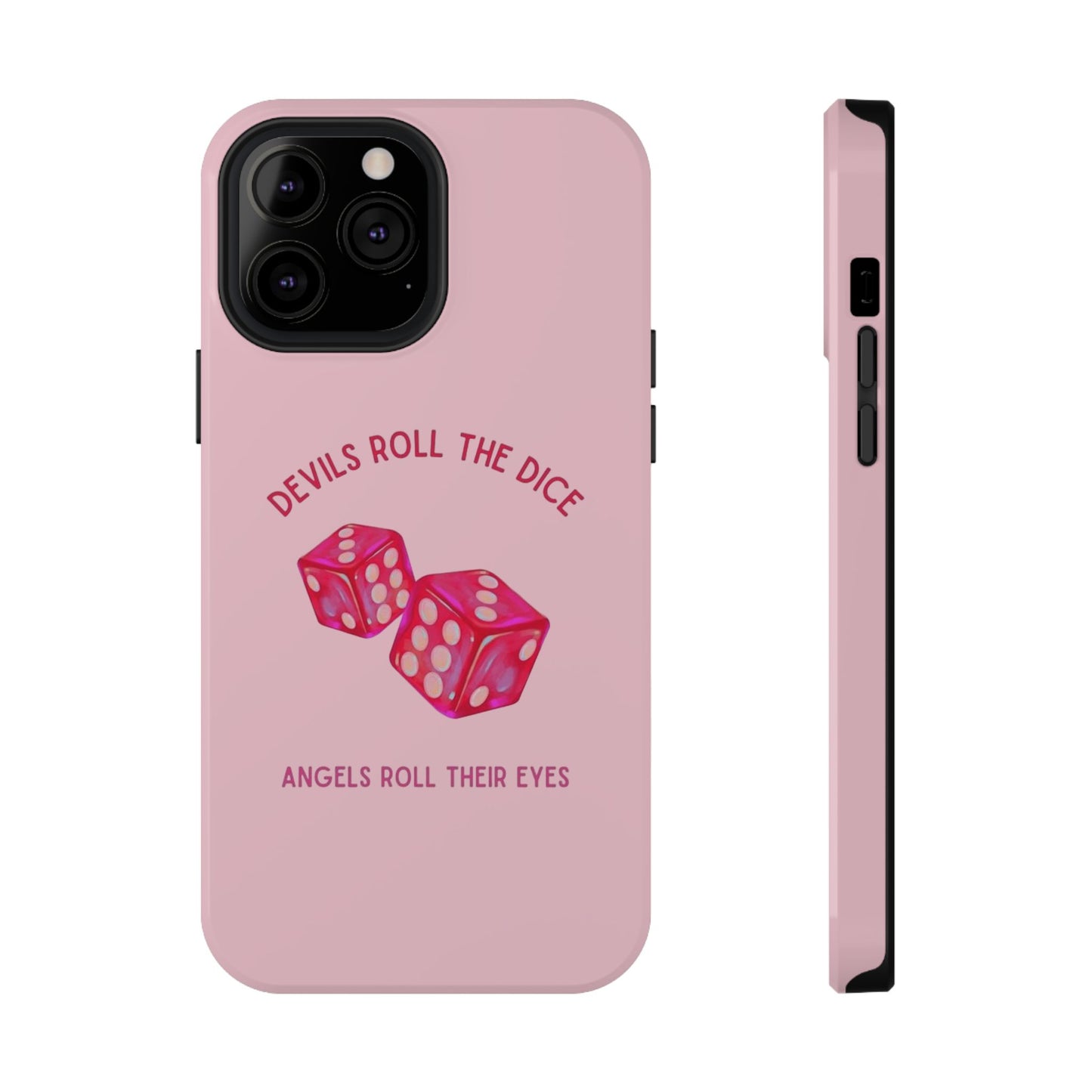 "Devils Roll The Dice, Angels Roll Their Eyes" Taylor Swift Cruel Summer (Lover) Pink Dice Impact-Resistant Phone Cases (Iphone & Samsung)