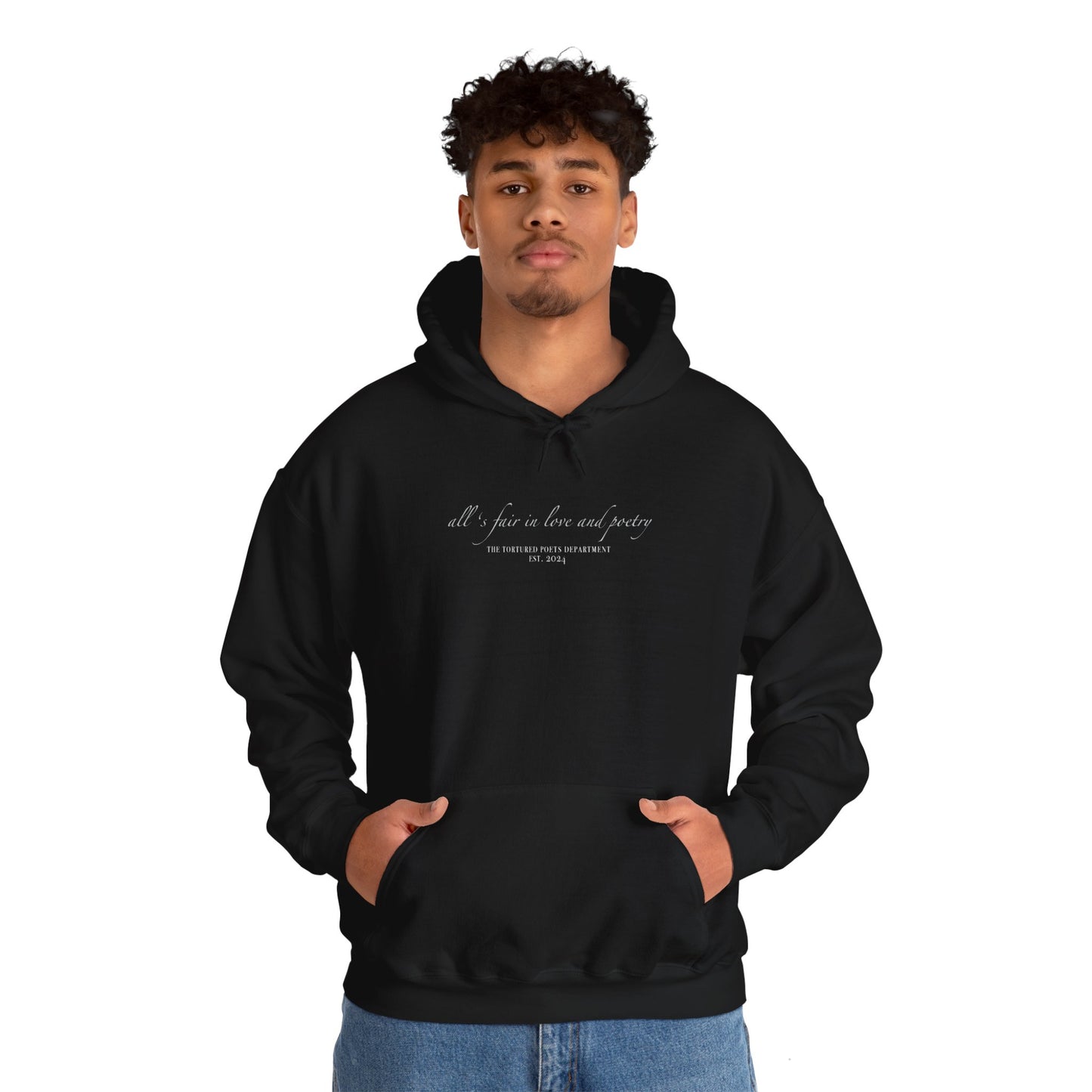 "all's fair in love and poetry" TS (The Tortured Poets Department TS 11) Unisex Heavy Blend™ Hooded Sweatshirt