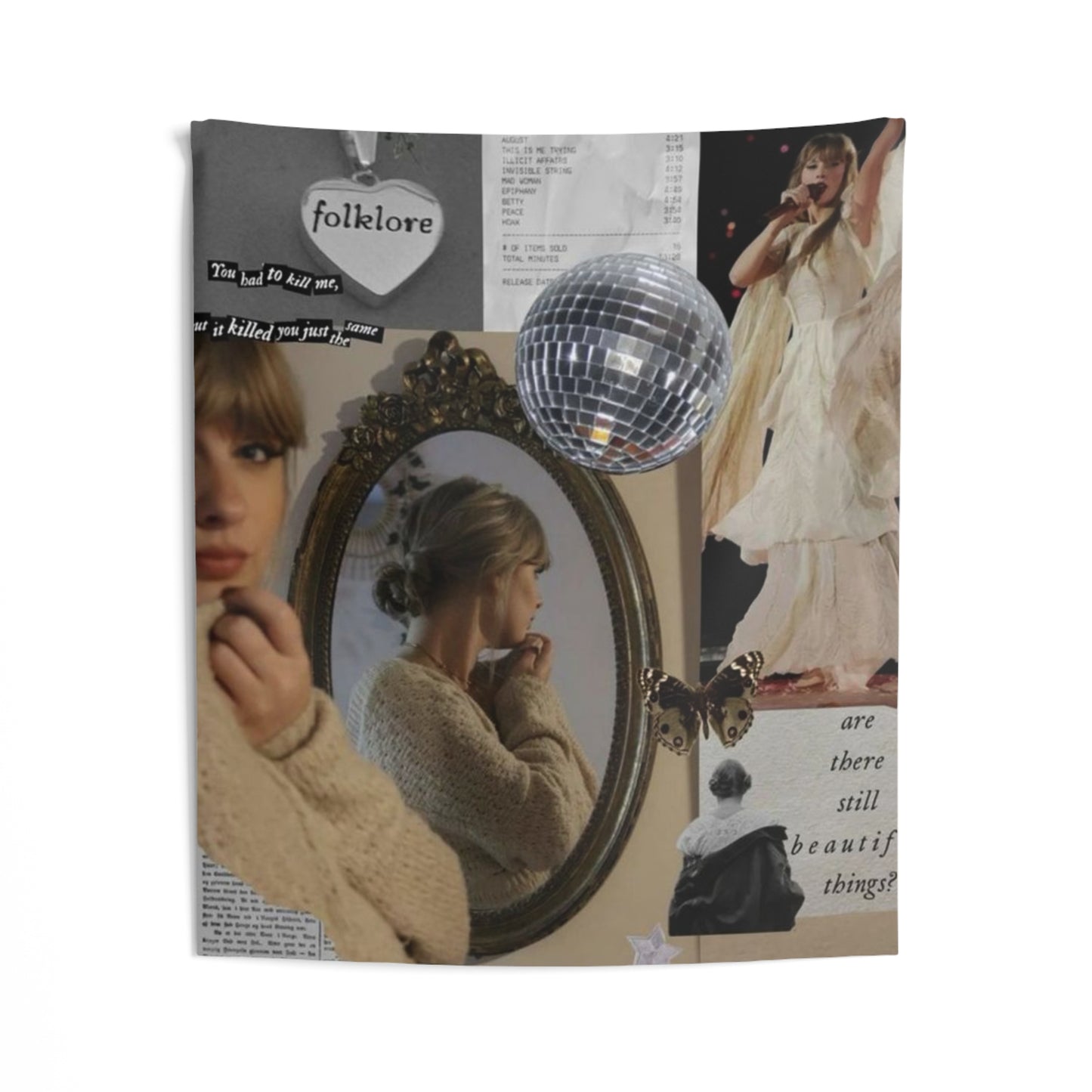 Grey Folklore Taylor Swift Tapestry