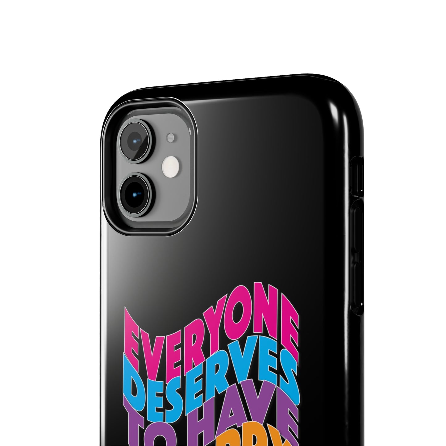 Colorful Everyone Deserves To Have A Happy Brain Tough iPhone Case | Mental Health Awareness