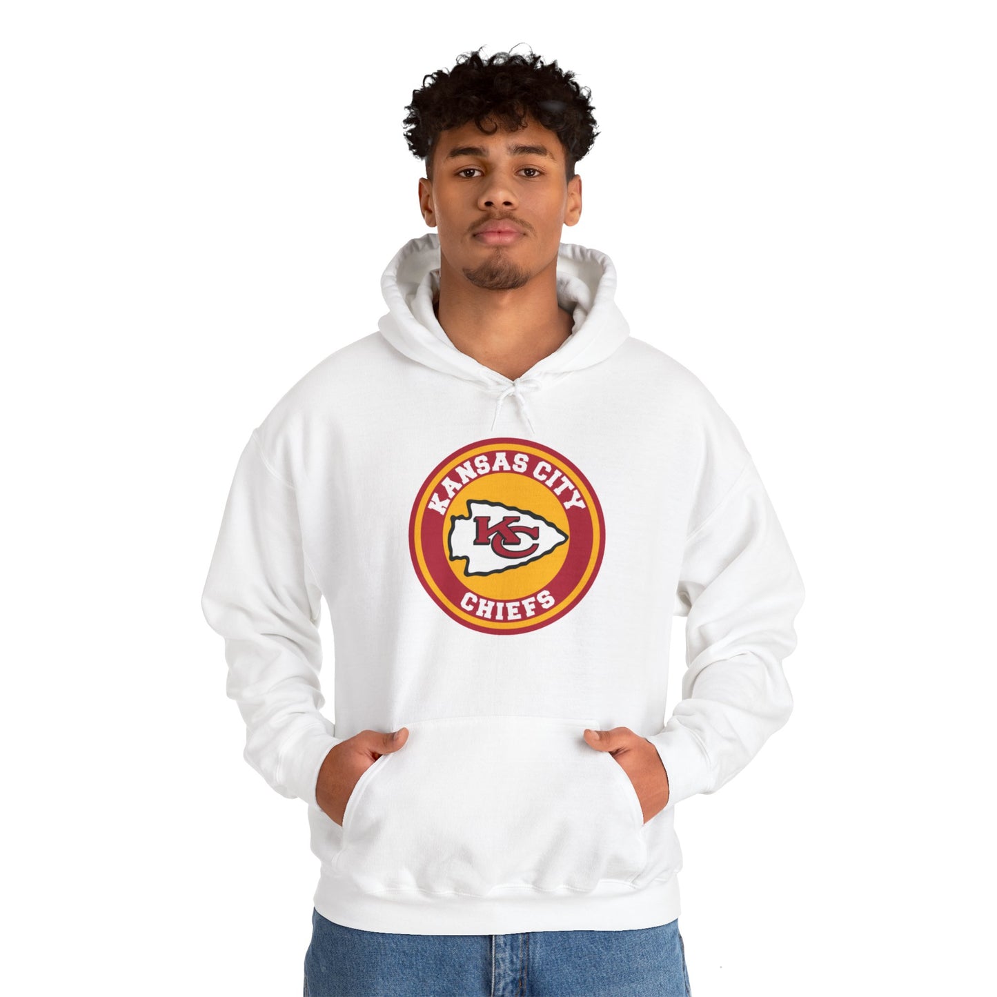 Kansas City Chiefs (KC) Travis Kelce 87 Superbowl LVIII Unisex Heavy Blend™ Hooded Sweatshirt