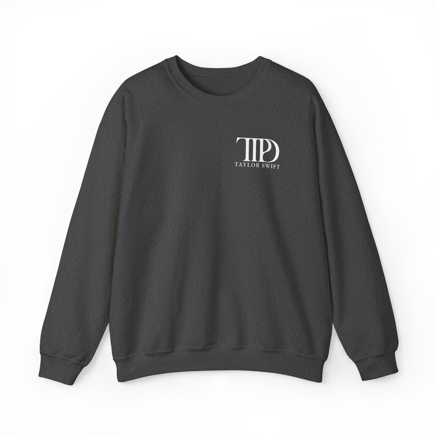 "OLD HABITS DIE SCREAMING" TTPD 'The Black Dog' Variant Crewneck (TS, The Tortured Poets Department, Unisex Heavy Blend™ Crewneck Sweatshirt)