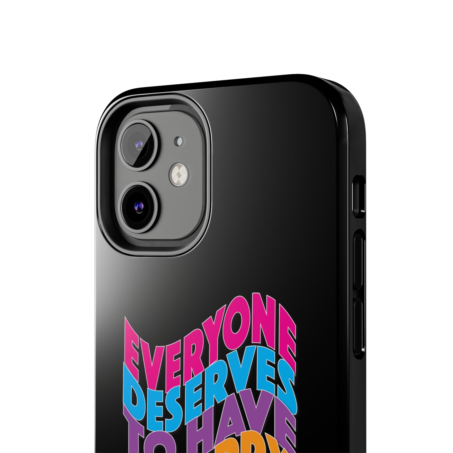 Colorful Everyone Deserves To Have A Happy Brain Tough iPhone Case | Mental Health Awareness