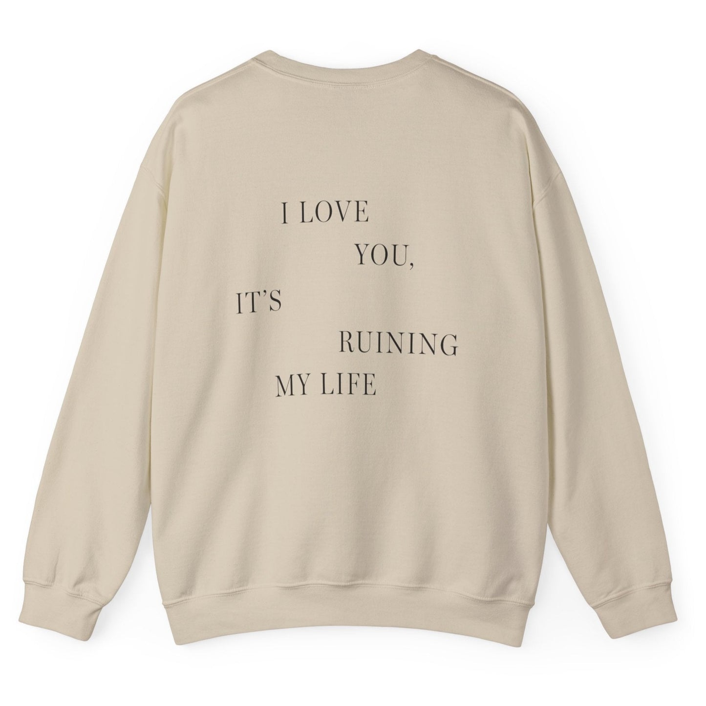 TTPD Logo "I LOVE YOU, IT'S RUINING MY LIFE" TTPD 'The Manuscript' Crewneck (TS, The Tortured Poets Department, TS 11) Unisex Heavy Blend™ Crewneck Sweatshirt