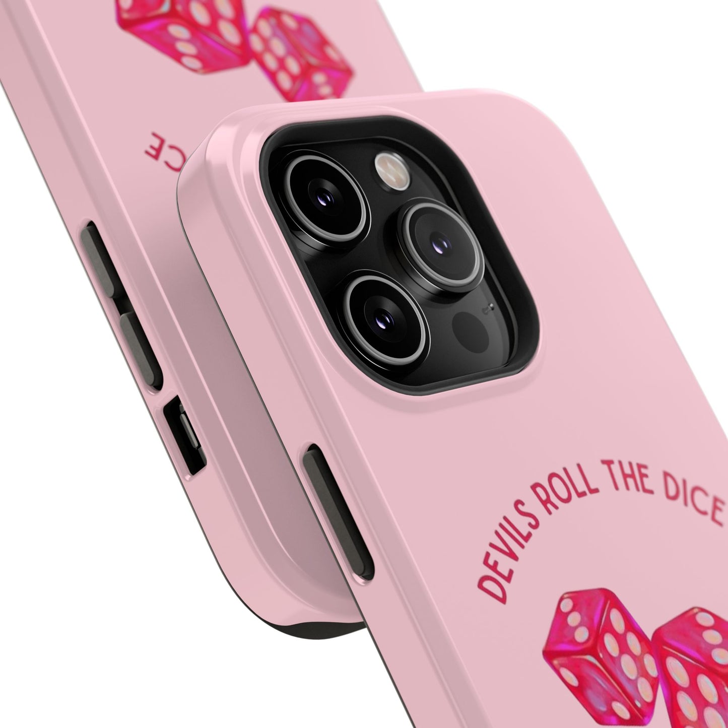 "Devils Roll The Dice, Angels Roll Their Eyes" Taylor Swift Cruel Summer (Lover) Pink Dice Impact-Resistant Phone Cases (Iphone & Samsung)