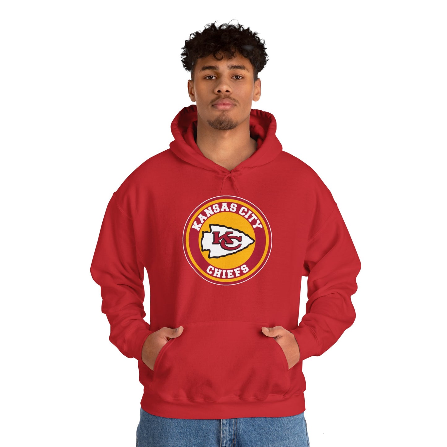 Kansas City Chiefs (KC) Travis Kelce 87 Superbowl LVIII Unisex Heavy Blend™ Hooded Sweatshirt