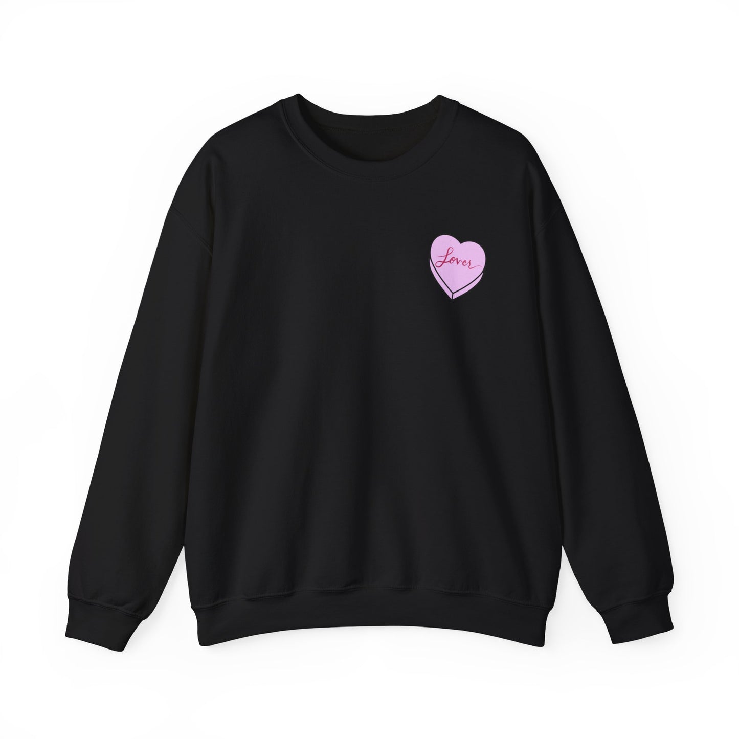 TS "Lover" Valentine's Day Candy Heart Unisex Heavy Blend™ Crewneck Sweatshirt