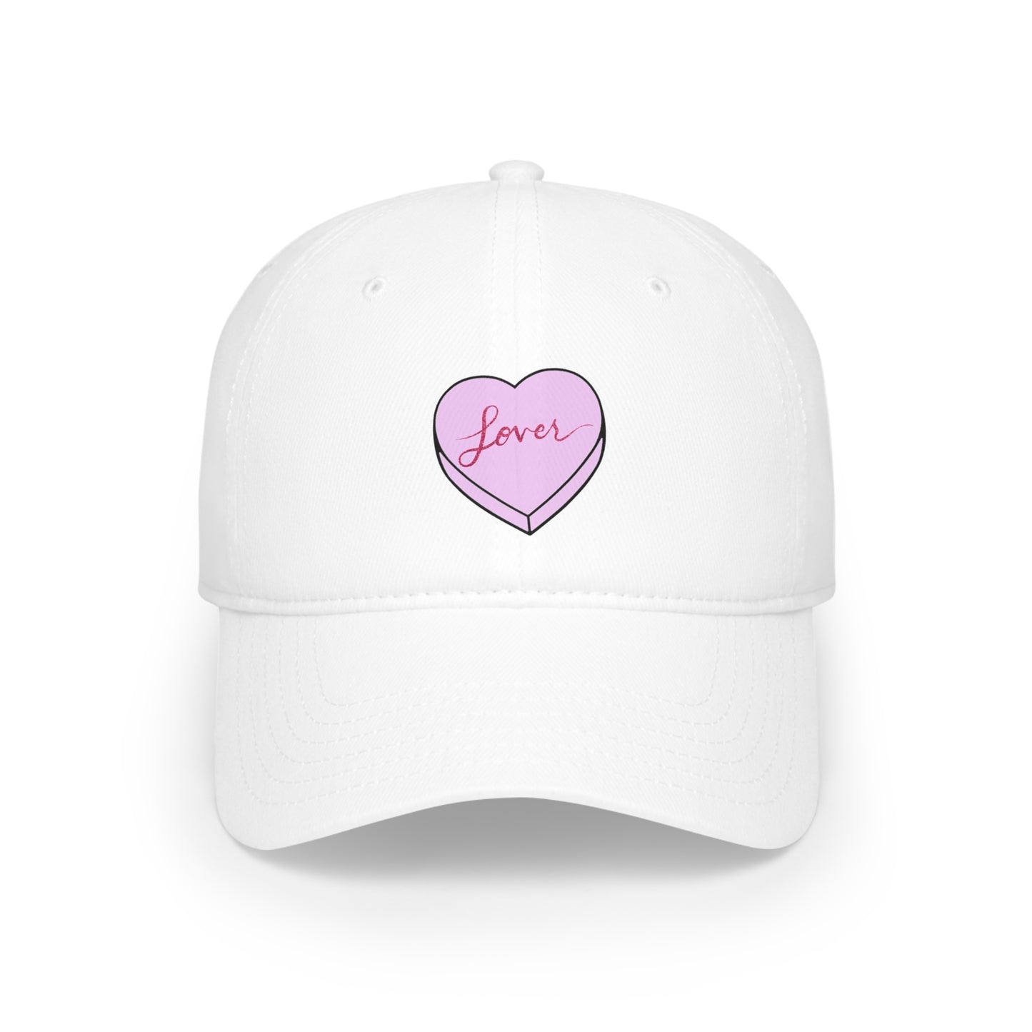 TS "Lover" Valentine's Day Candy Heart Low Profile Baseball Cap