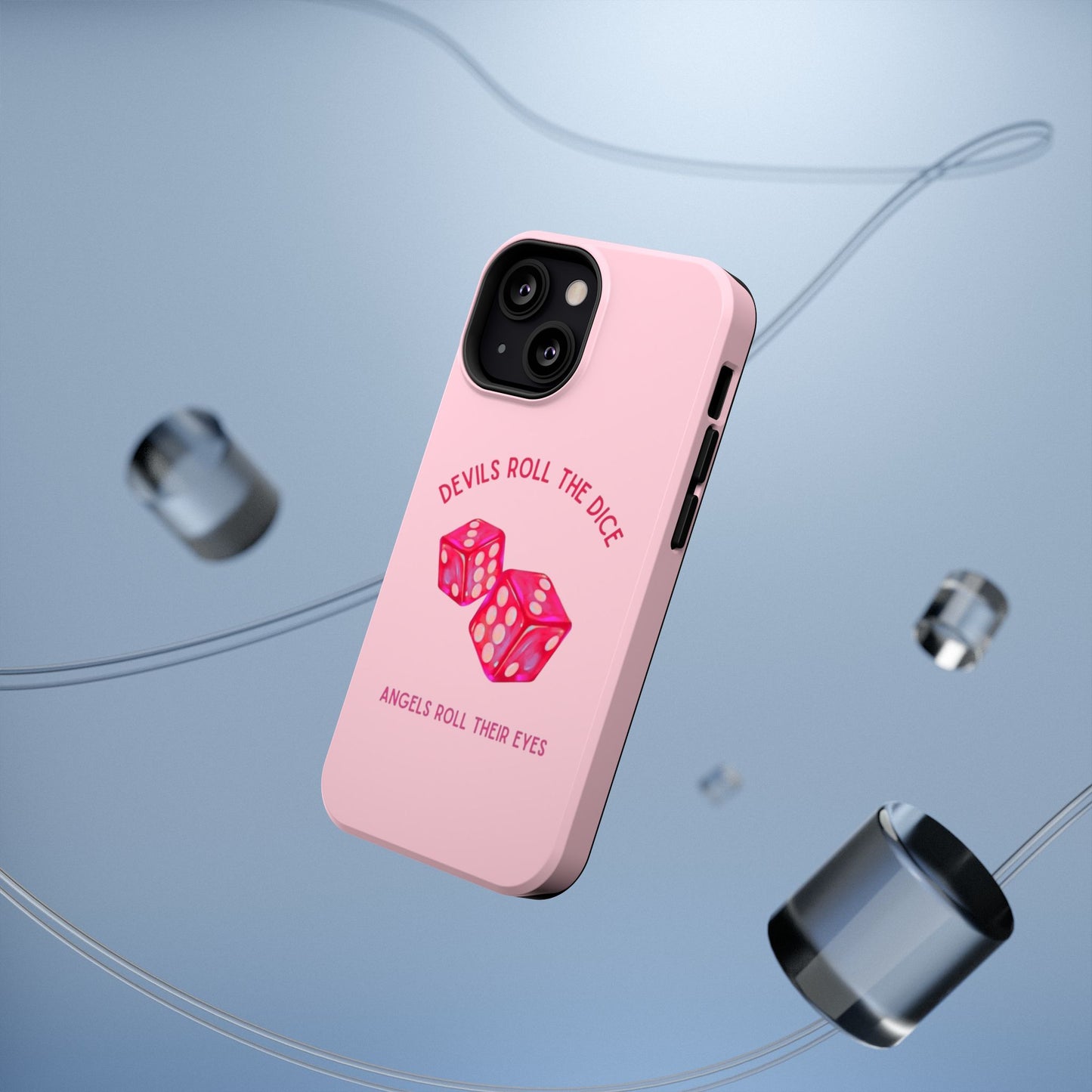 "Devils Roll The Dice, Angels Roll Their Eyes" Taylor Swift Cruel Summer (Lover) Pink Dice Impact-Resistant Phone Cases (Iphone & Samsung)