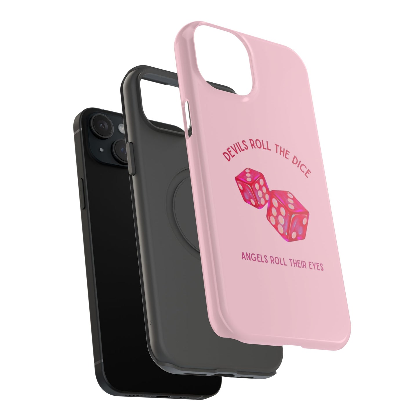 "Devils Roll The Dice, Angels Roll Their Eyes" Taylor Swift Cruel Summer (Lover) Pink Dice Impact-Resistant Phone Cases (Iphone & Samsung)