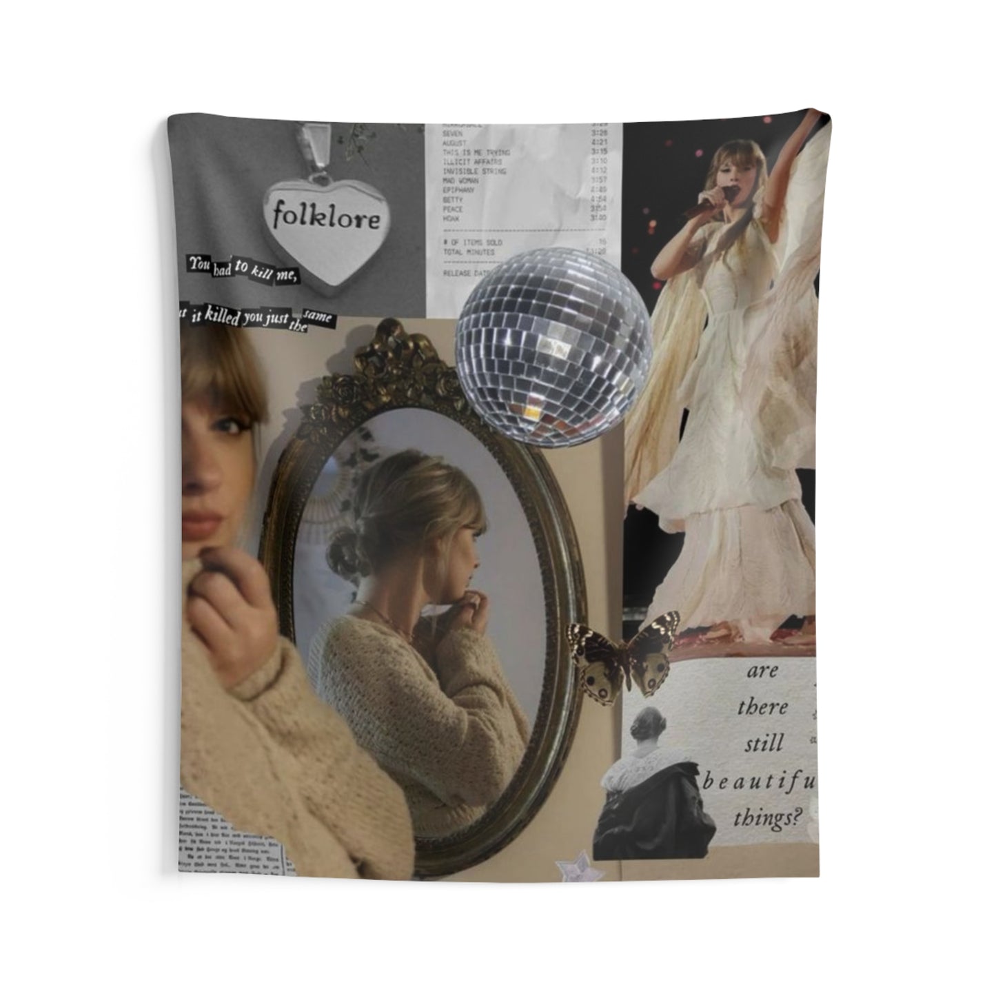 Grey Folklore Taylor Swift Tapestry