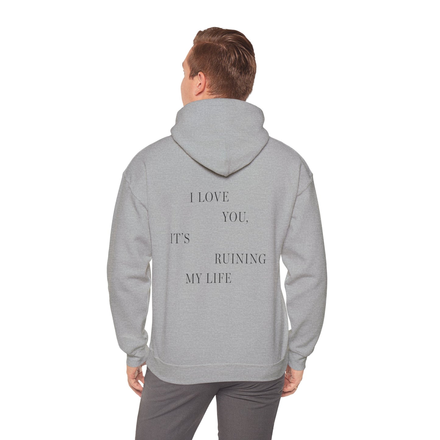 TTPD Logo "I LOVE YOU, IT'S RUINING MY LIFE" TTPD 'The Manuscript' Hoodie (TS, The Tortured Poets Department, TS 11) Unisex Heavy Blend™ Hooded Sweatshirt