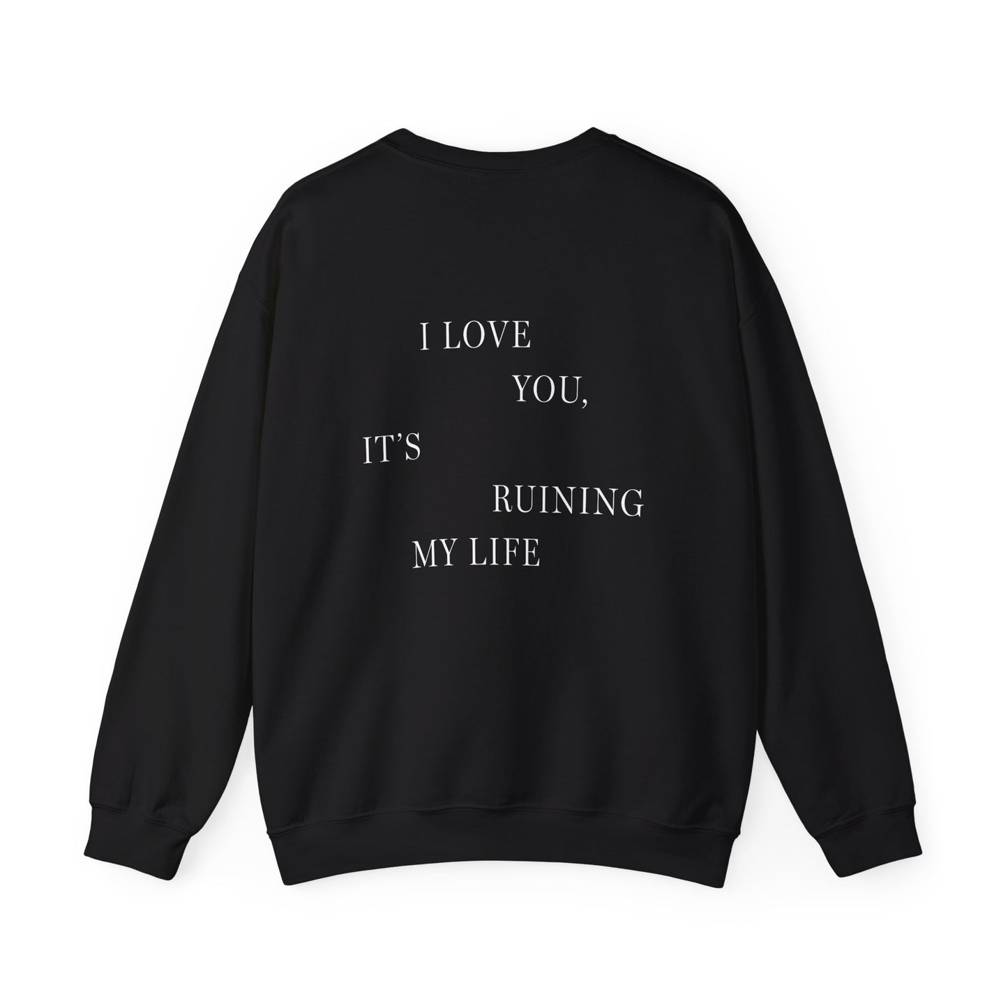 TTPD Logo "I LOVE YOU, IT'S RUINING MY LIFE" TTPD 'The Manuscript' Crewneck (TS, The Tortured Poets Department, TS 11) Unisex Heavy Blend™ Crewneck Sweatshirt