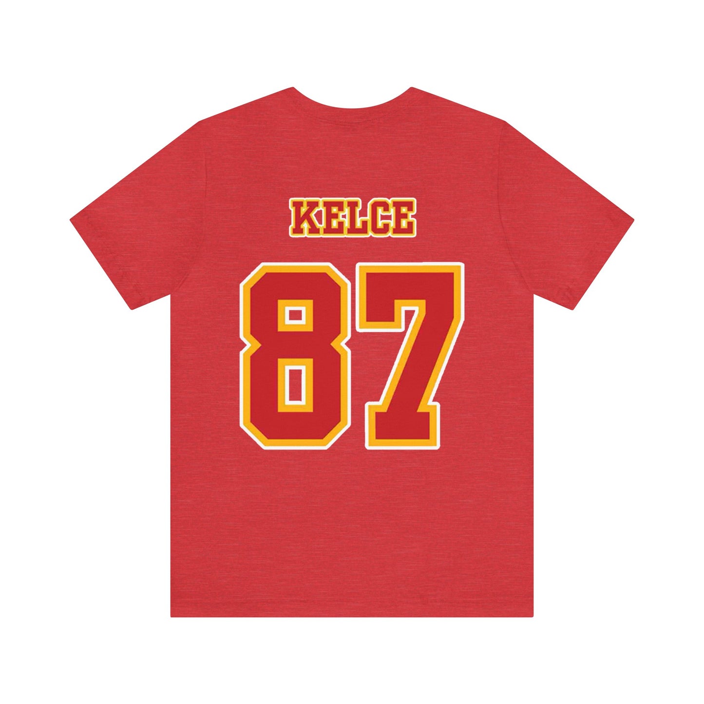 Kansas City Chiefs (KC) Travis Kelce 87 Superbowl LVIII Unisex Jersey Short Sleeve Tee