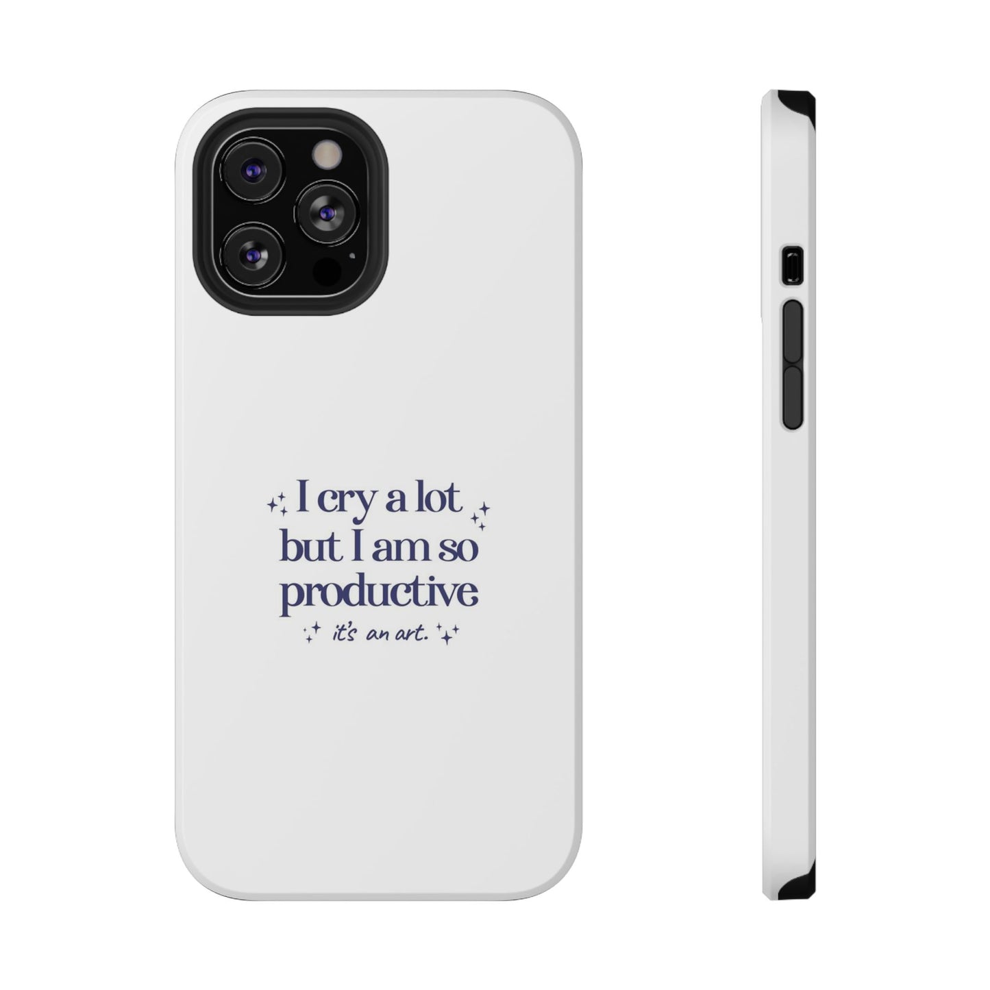 "I cry a lot but I am so productive... it's an art." Taylor Swift TTPD Impact-Resistant Phone Cases (Iphone & Samsung)