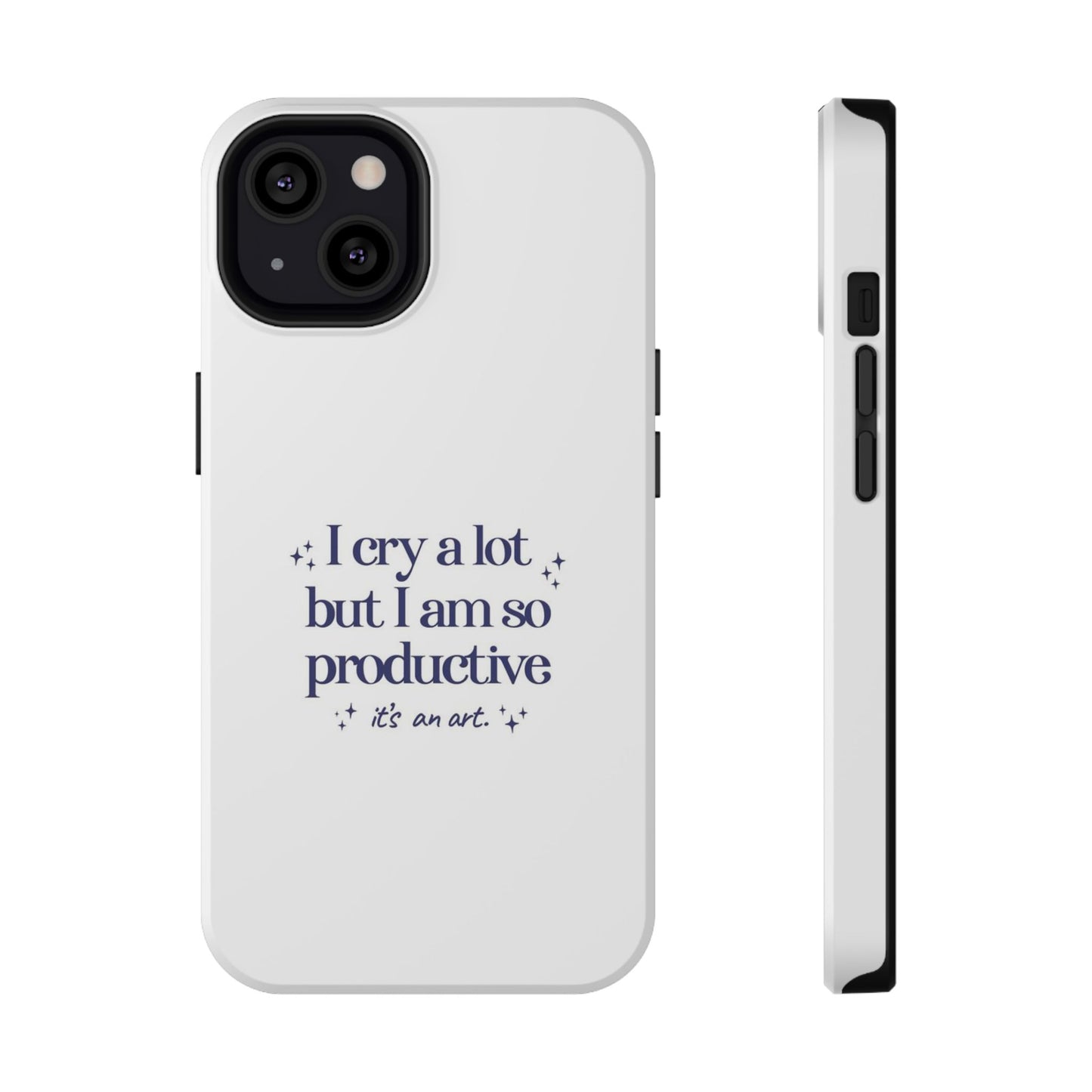 "I cry a lot but I am so productive... it's an art." Taylor Swift TTPD Impact-Resistant Phone Cases (Iphone & Samsung)