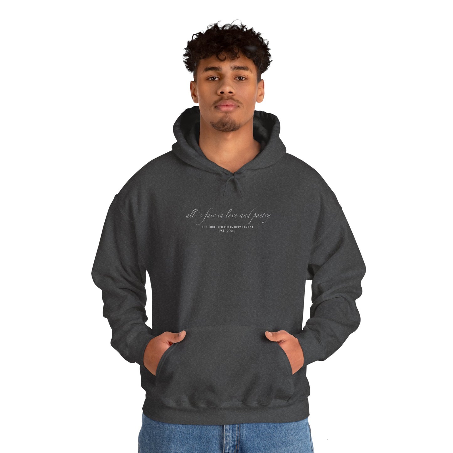 "all's fair in love and poetry" TS (The Tortured Poets Department TS 11) Unisex Heavy Blend™ Hooded Sweatshirt