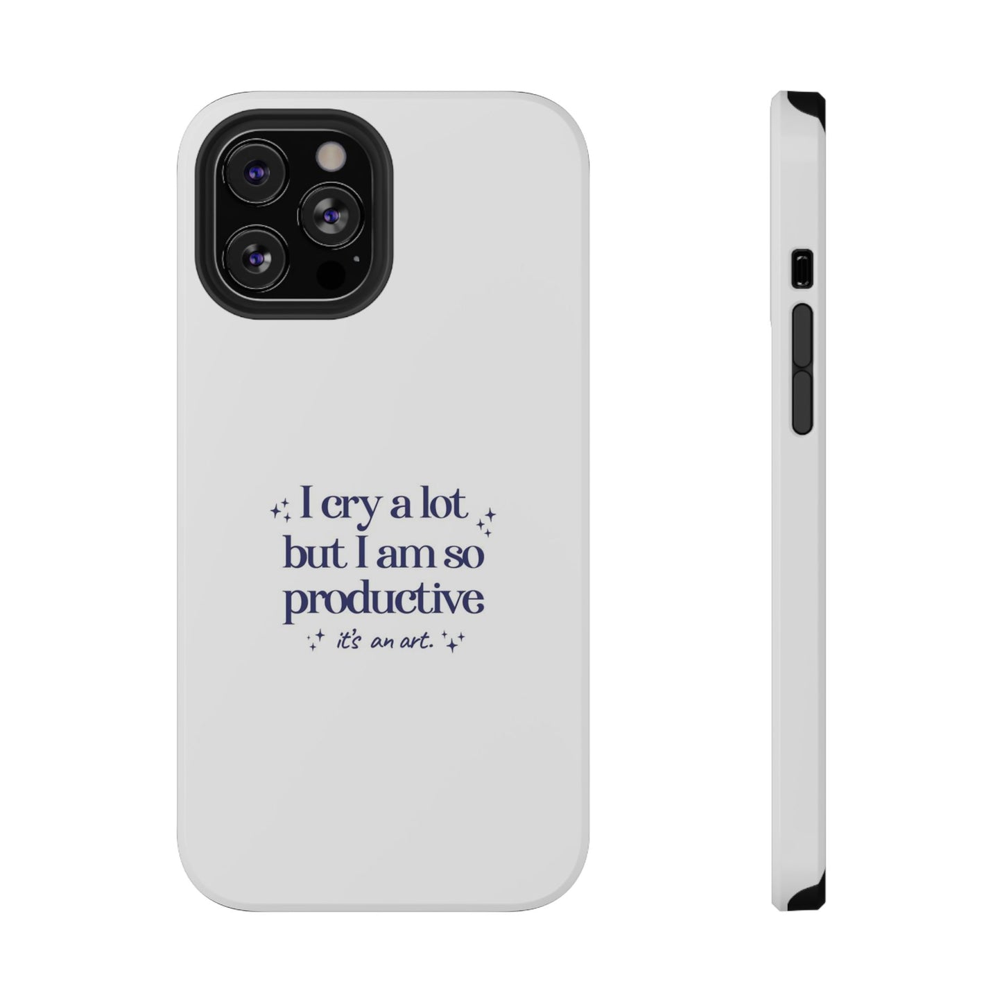 "I cry a lot but I am so productive... it's an art." Taylor Swift TTPD Impact-Resistant Phone Cases (Iphone & Samsung)