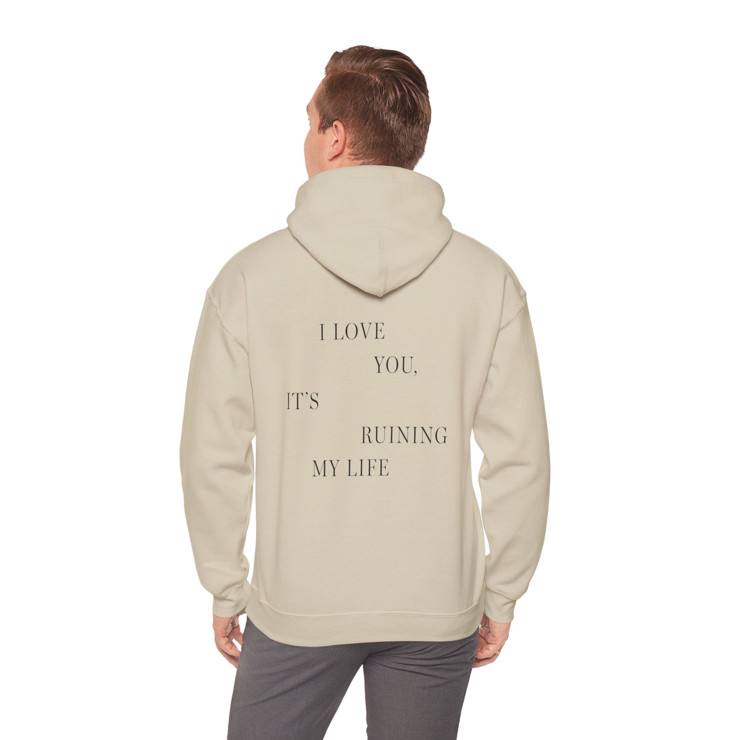 TTPD Logo "I LOVE YOU, IT'S RUINING MY LIFE" TTPD 'The Manuscript' Hoodie (TS, The Tortured Poets Department, TS 11) Unisex Heavy Blend™ Hooded Sweatshirt