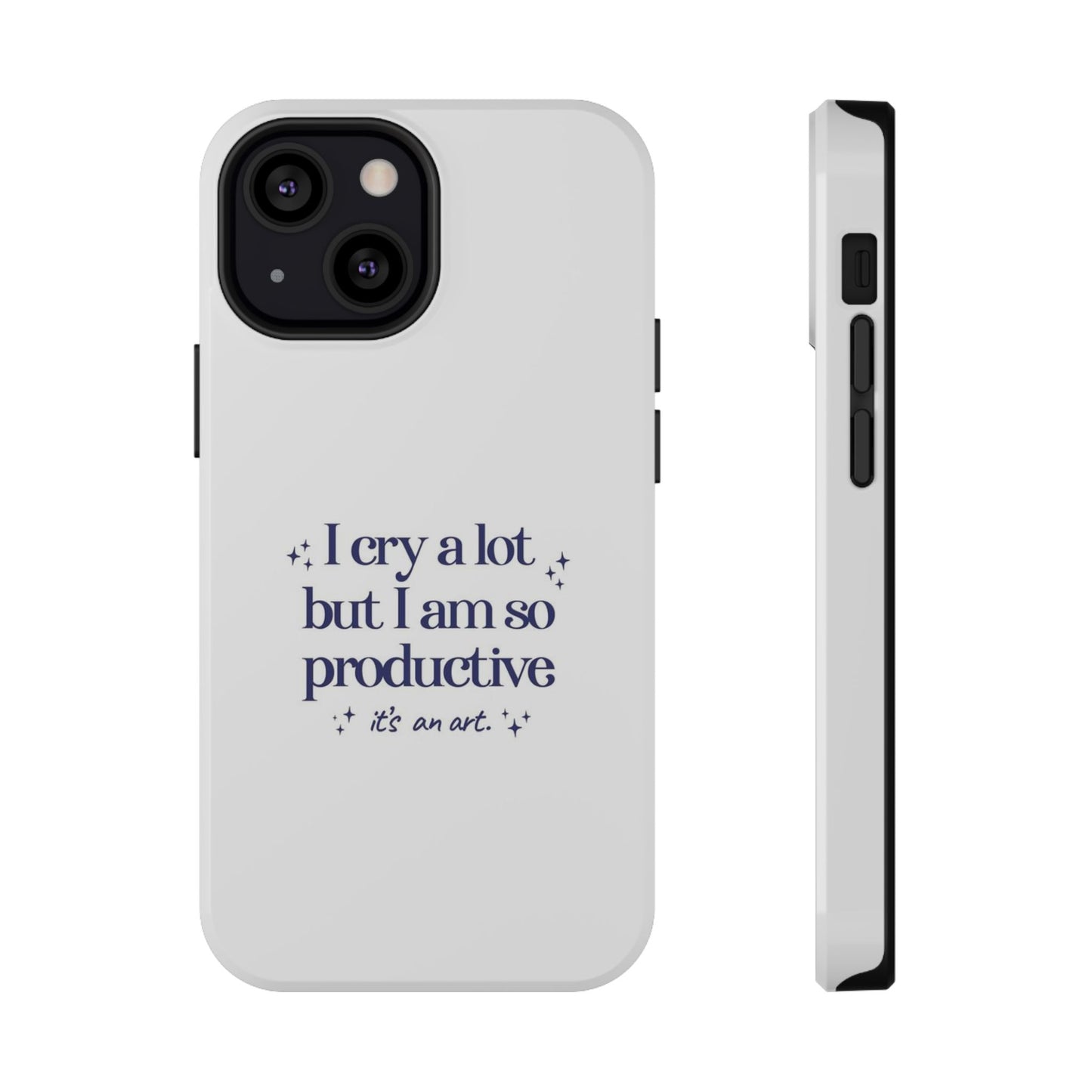 "I cry a lot but I am so productive... it's an art." Taylor Swift TTPD Impact-Resistant Phone Cases (Iphone & Samsung)