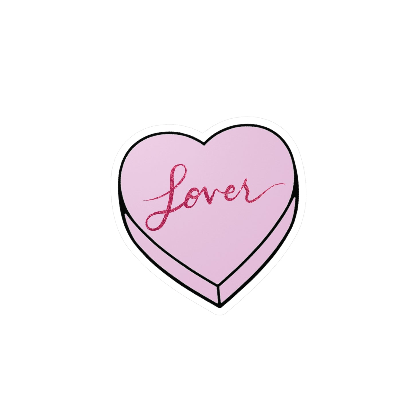 TS "Lover" Valentine's Day Candy Heart Kiss-Cut Vinyl Decals