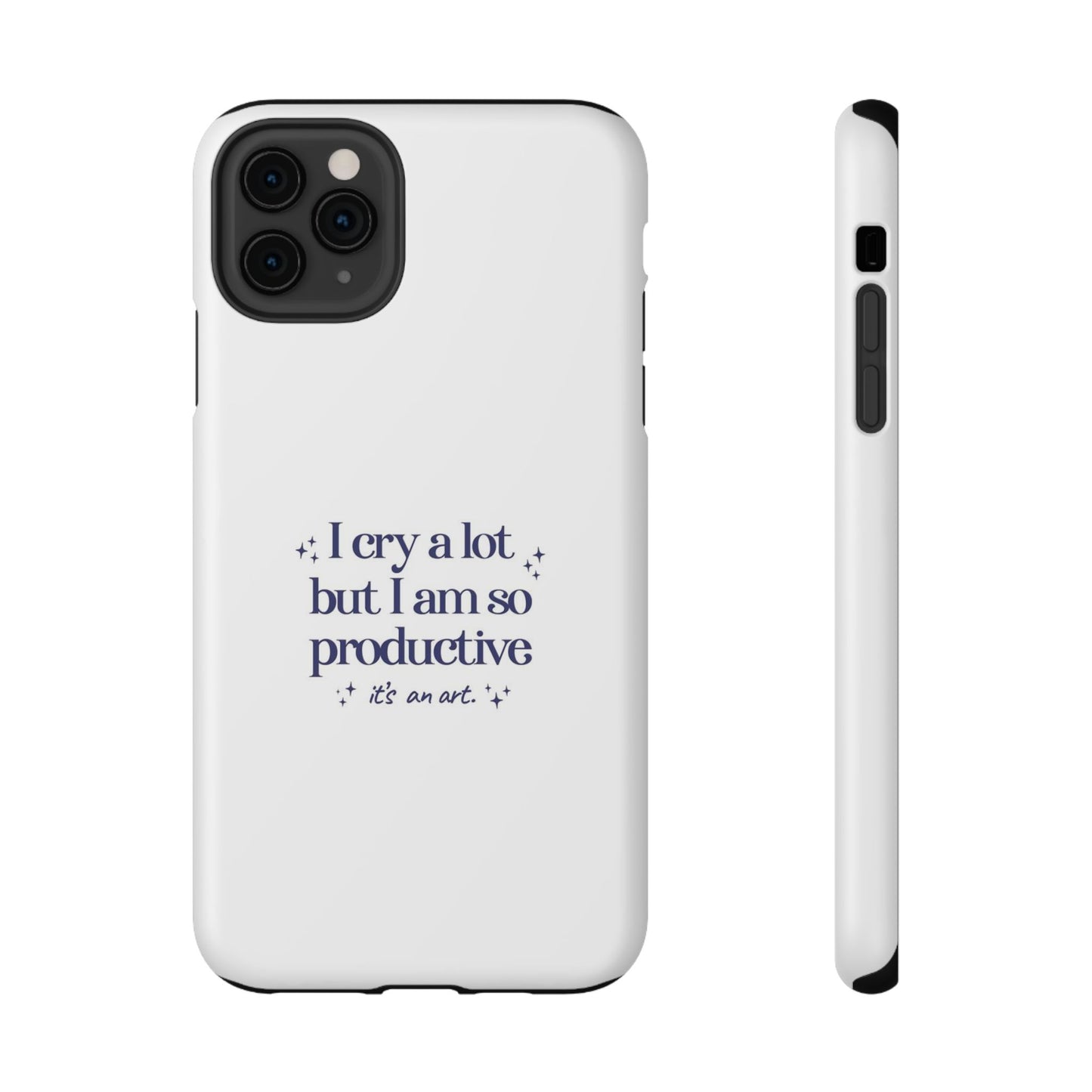 "I cry a lot but I am so productive... it's an art." Taylor Swift TTPD Impact-Resistant Phone Cases (Iphone & Samsung)