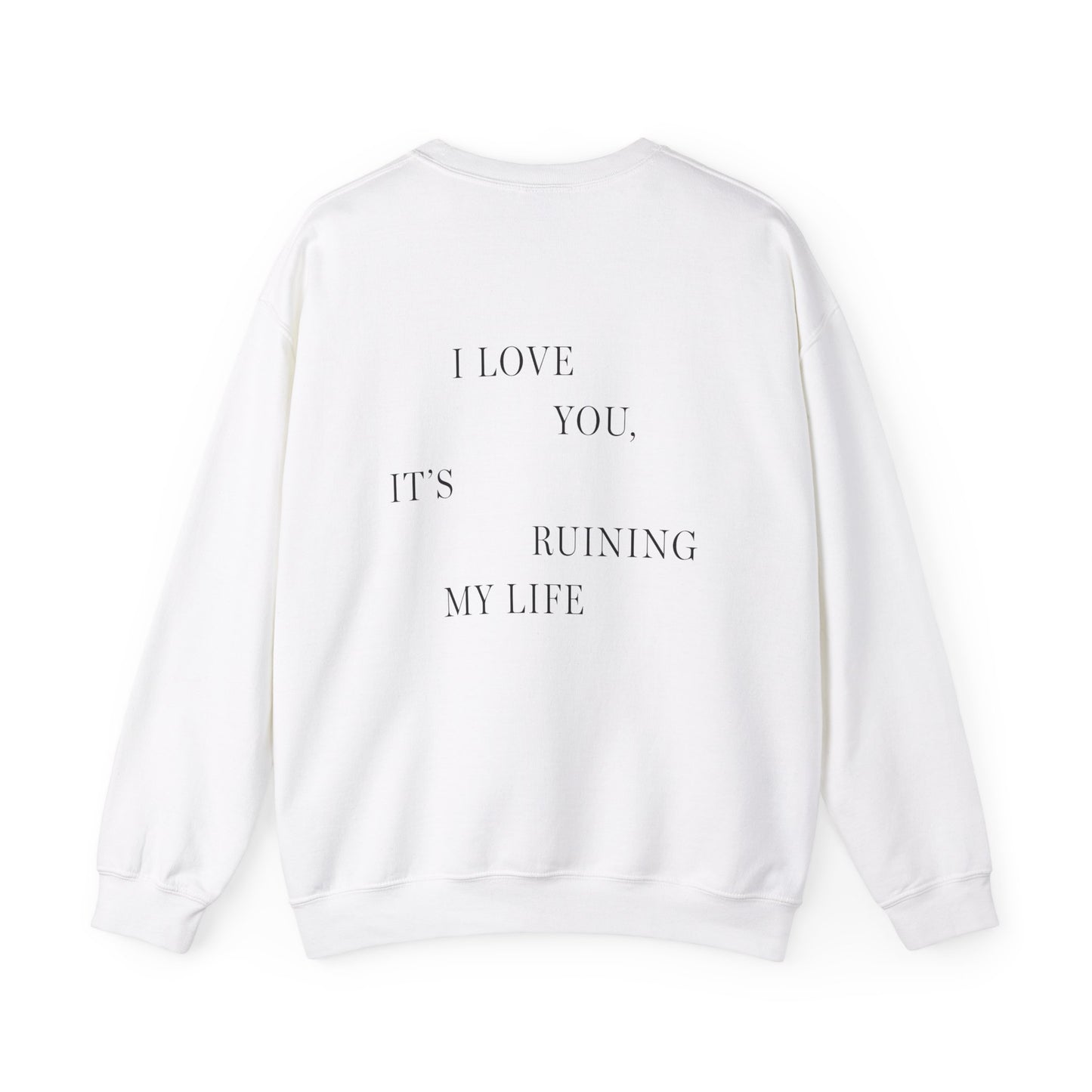 TTPD Logo "I LOVE YOU, IT'S RUINING MY LIFE" TTPD 'The Manuscript' Crewneck (TS, The Tortured Poets Department, TS 11) Unisex Heavy Blend™ Crewneck Sweatshirt