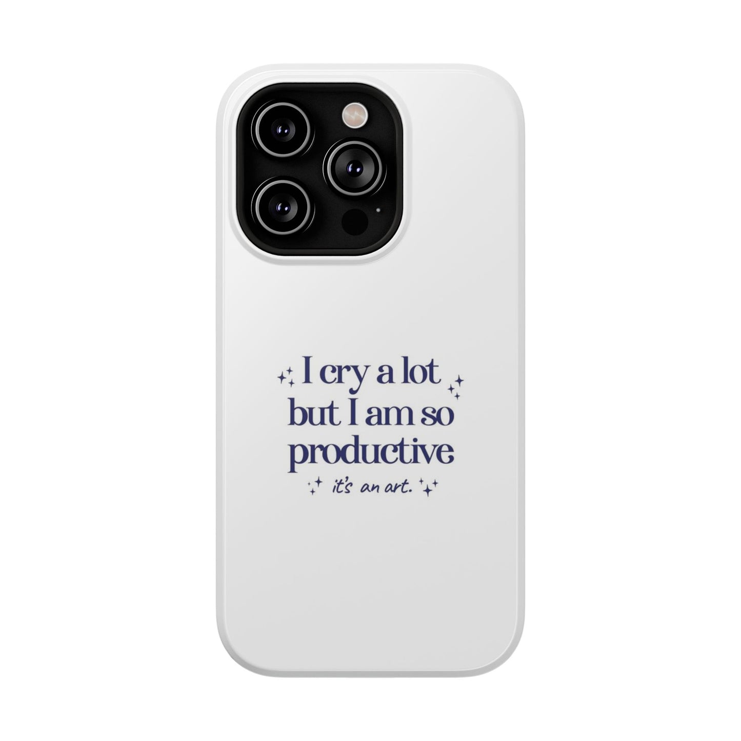 "I cry a lot but I am so productive... it's an art." Taylor Swift TTPD Impact-Resistant Phone Cases (Iphone & Samsung)