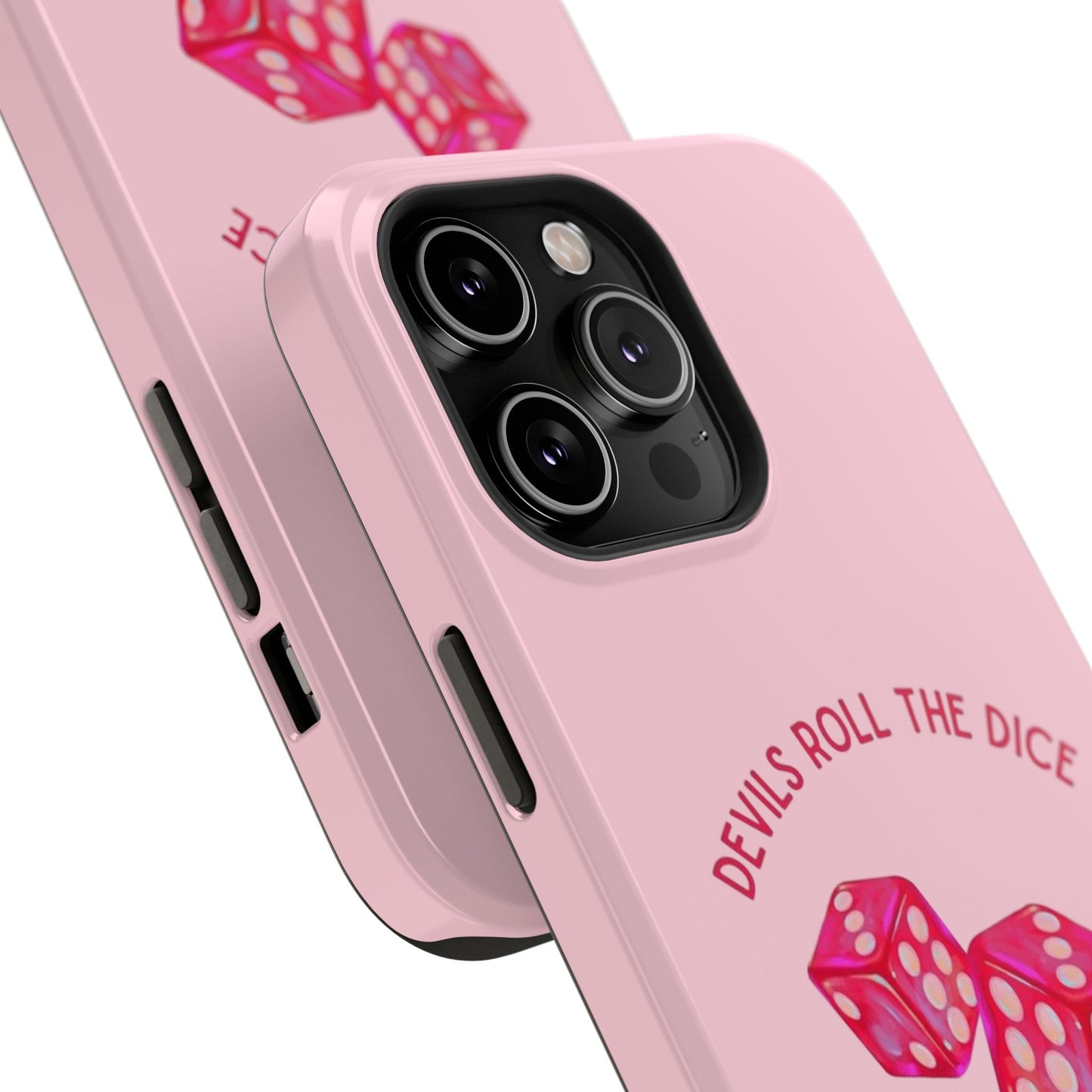 "Devils Roll The Dice, Angels Roll Their Eyes" Taylor Swift Cruel Summer (Lover) Pink Dice Impact-Resistant Phone Cases (Iphone & Samsung)