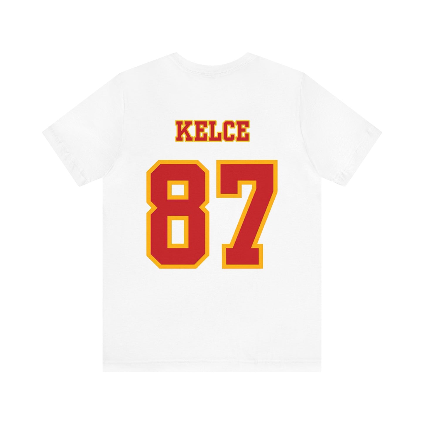 Kansas City Chiefs (KC) Travis Kelce 87 Superbowl LVIII Unisex Jersey Short Sleeve Tee