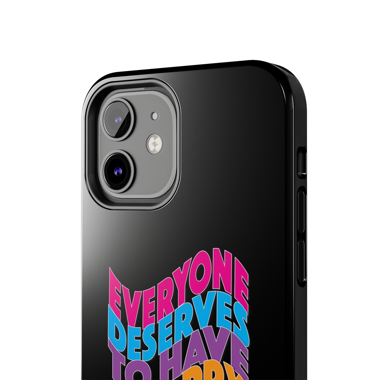 Colorful Everyone Deserves To Have A Happy Brain Tough iPhone Case | Mental Health Awareness