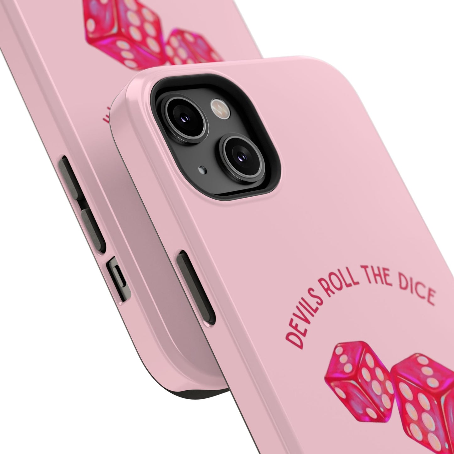 "Devils Roll The Dice, Angels Roll Their Eyes" Taylor Swift Cruel Summer (Lover) Pink Dice Impact-Resistant Phone Cases (Iphone & Samsung)