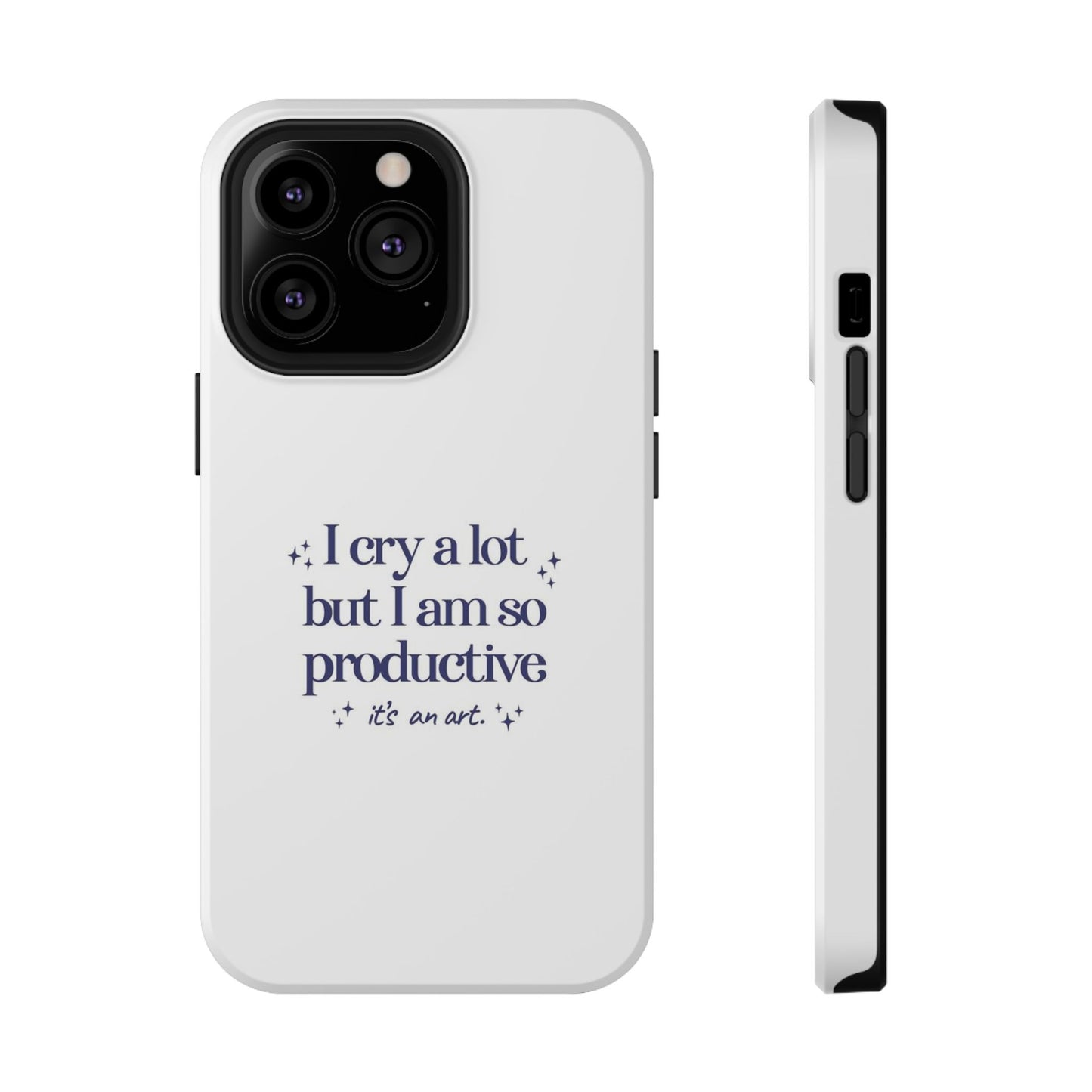 "I cry a lot but I am so productive... it's an art." Taylor Swift TTPD Impact-Resistant Phone Cases (Iphone & Samsung)