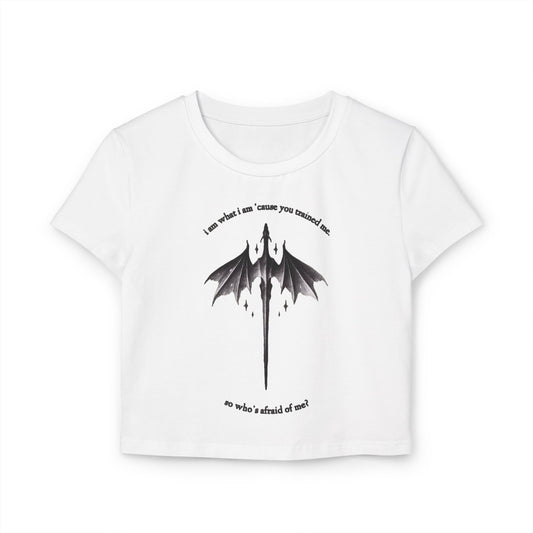 "I am what I am 'cause you trained me, so who's afraid of me?" Dragon Taylor Swift TTPD Women's Baby Tee