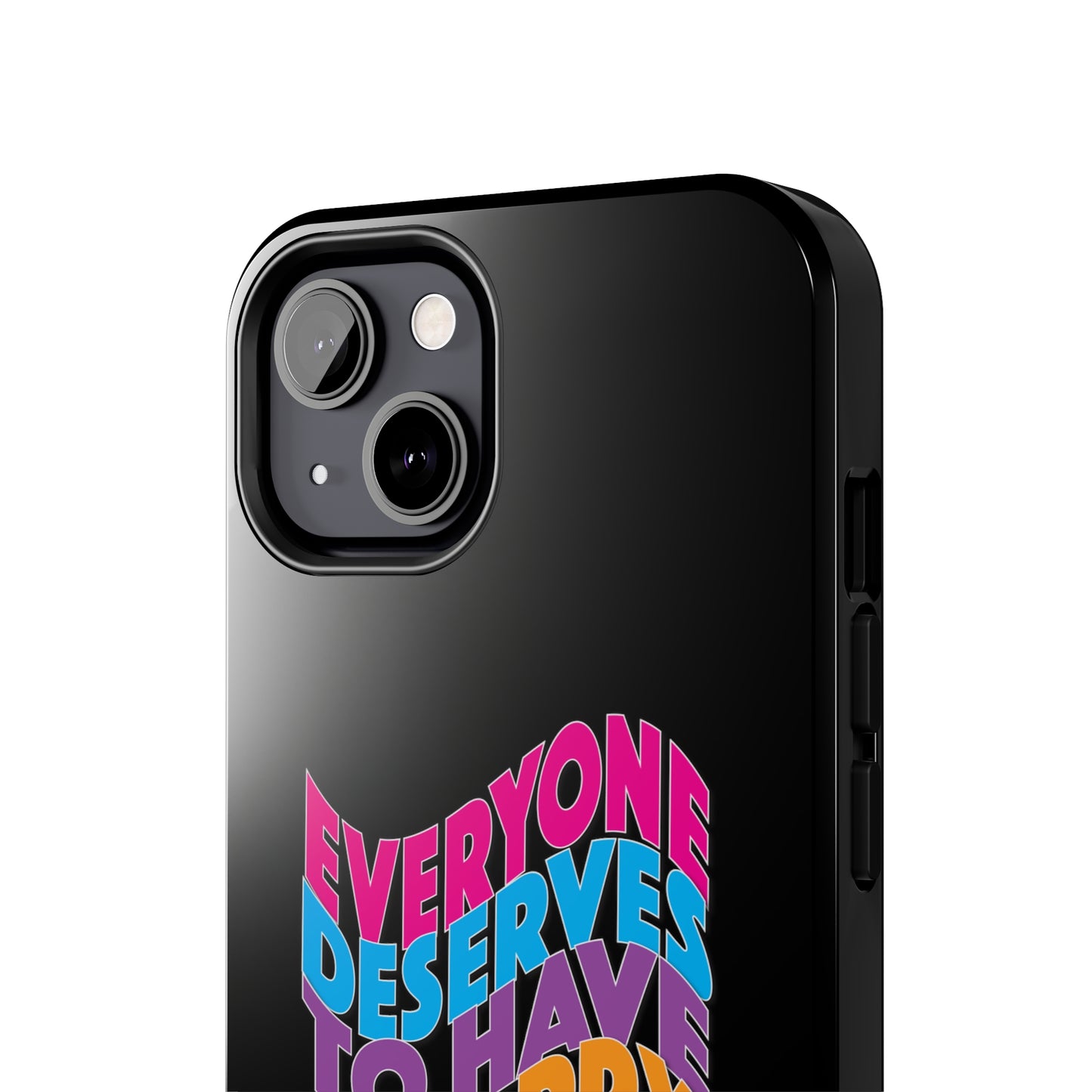 Colorful Everyone Deserves To Have A Happy Brain Tough iPhone Case | Mental Health Awareness