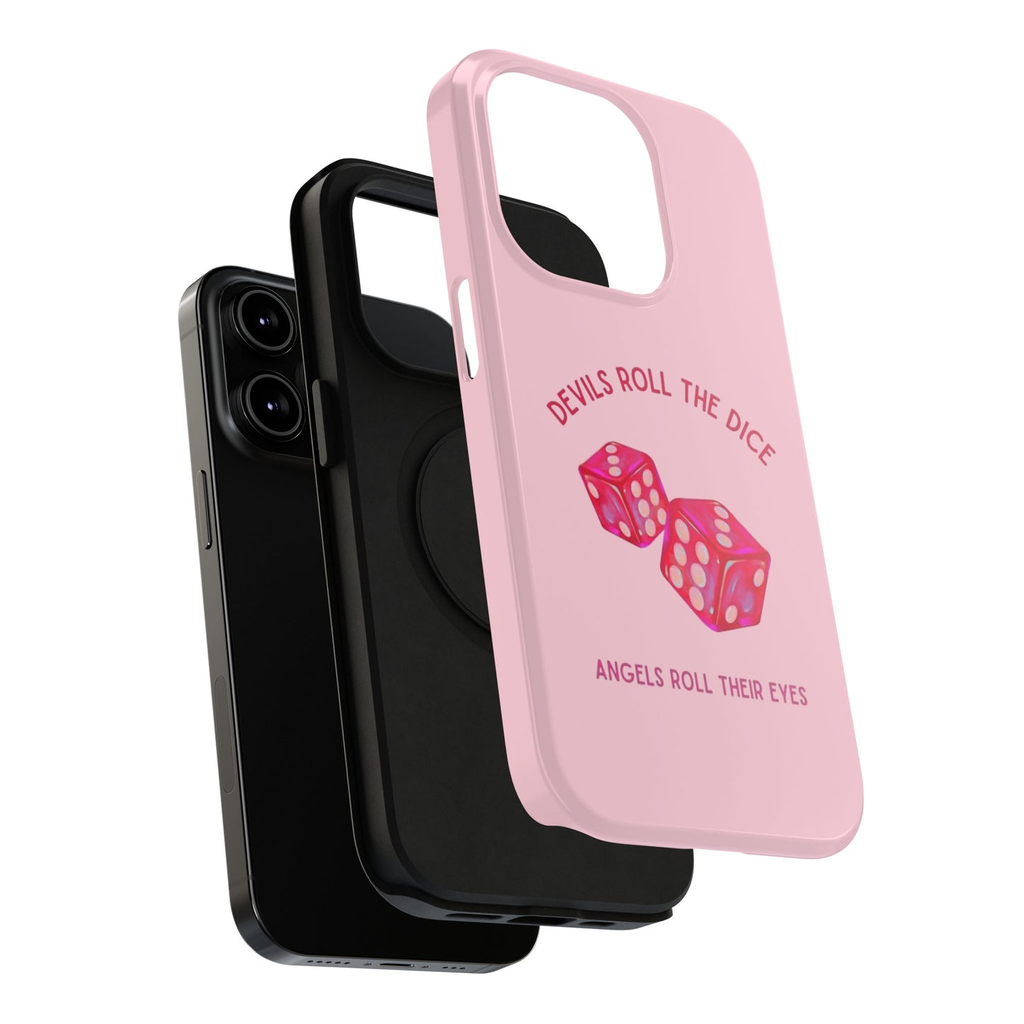 "Devils Roll The Dice, Angels Roll Their Eyes" Taylor Swift Cruel Summer (Lover) Pink Dice Impact-Resistant Phone Cases (Iphone & Samsung)