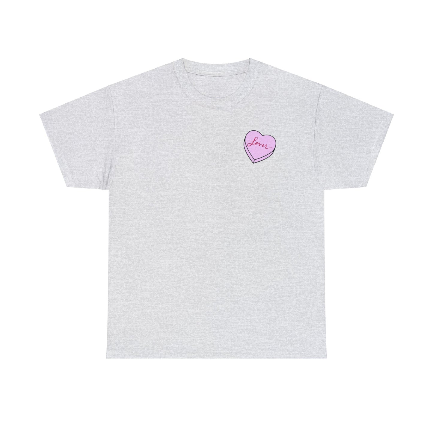 TS "Lover" Valentine's Day Candy Heart Unisex Heavy Cotton Tee