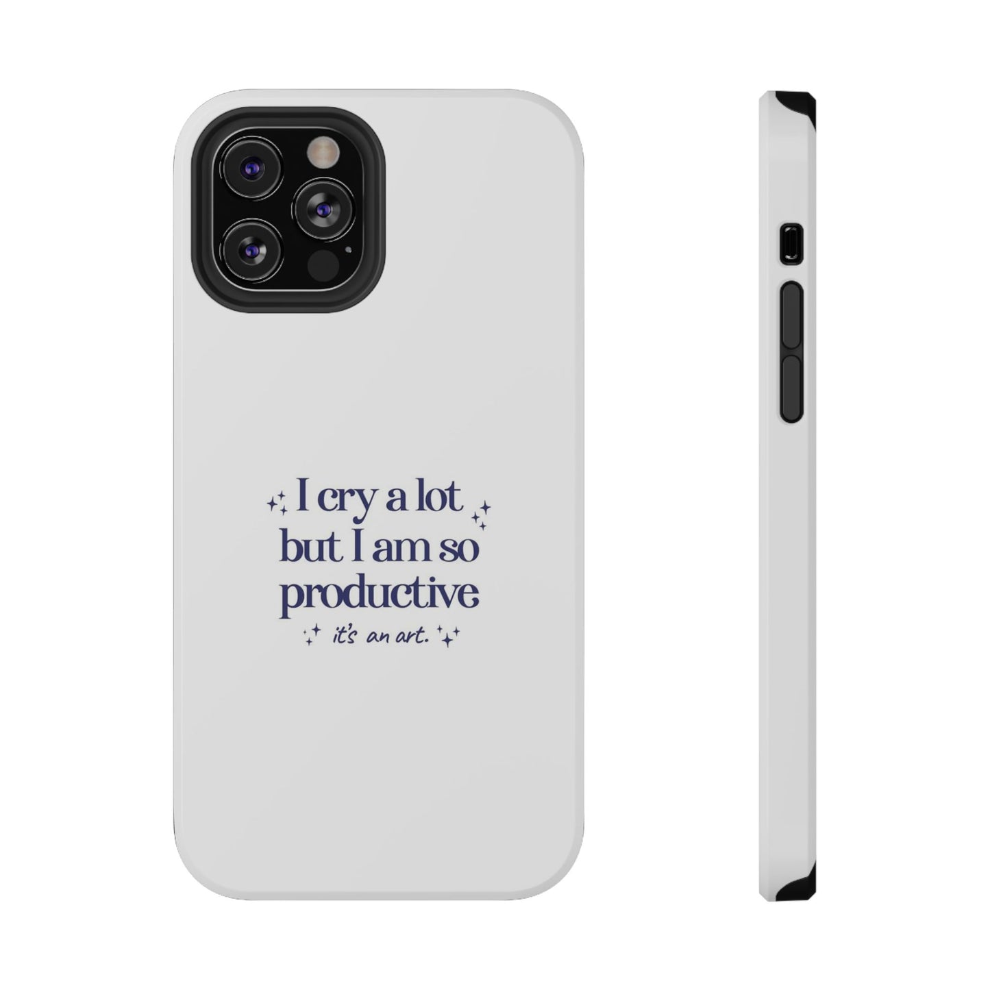 "I cry a lot but I am so productive... it's an art." Taylor Swift TTPD Impact-Resistant Phone Cases (Iphone & Samsung)