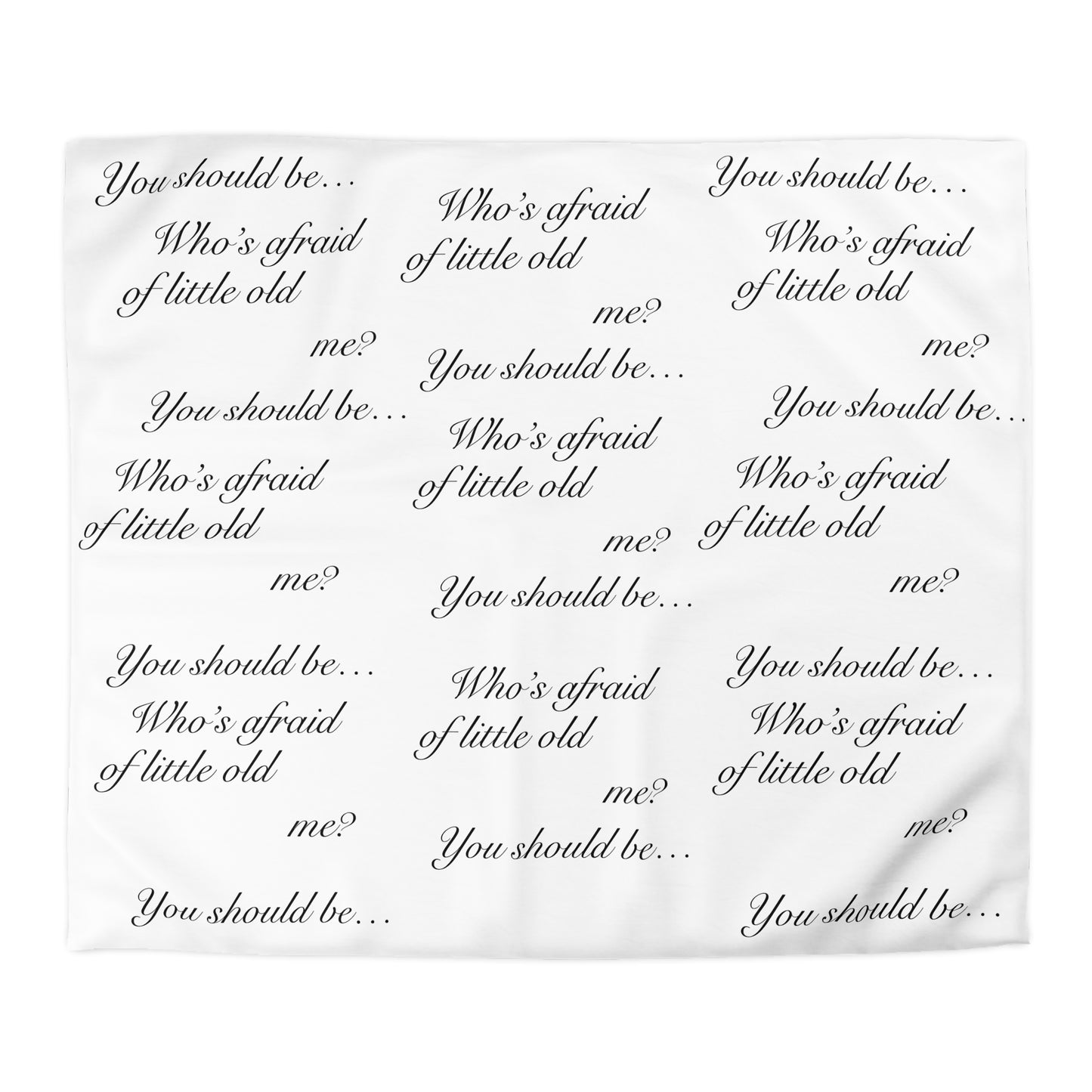 "Who's afraid of little old me? You should be..." TS TTPD Eras Tour Dress Microfiber Duvet Cover