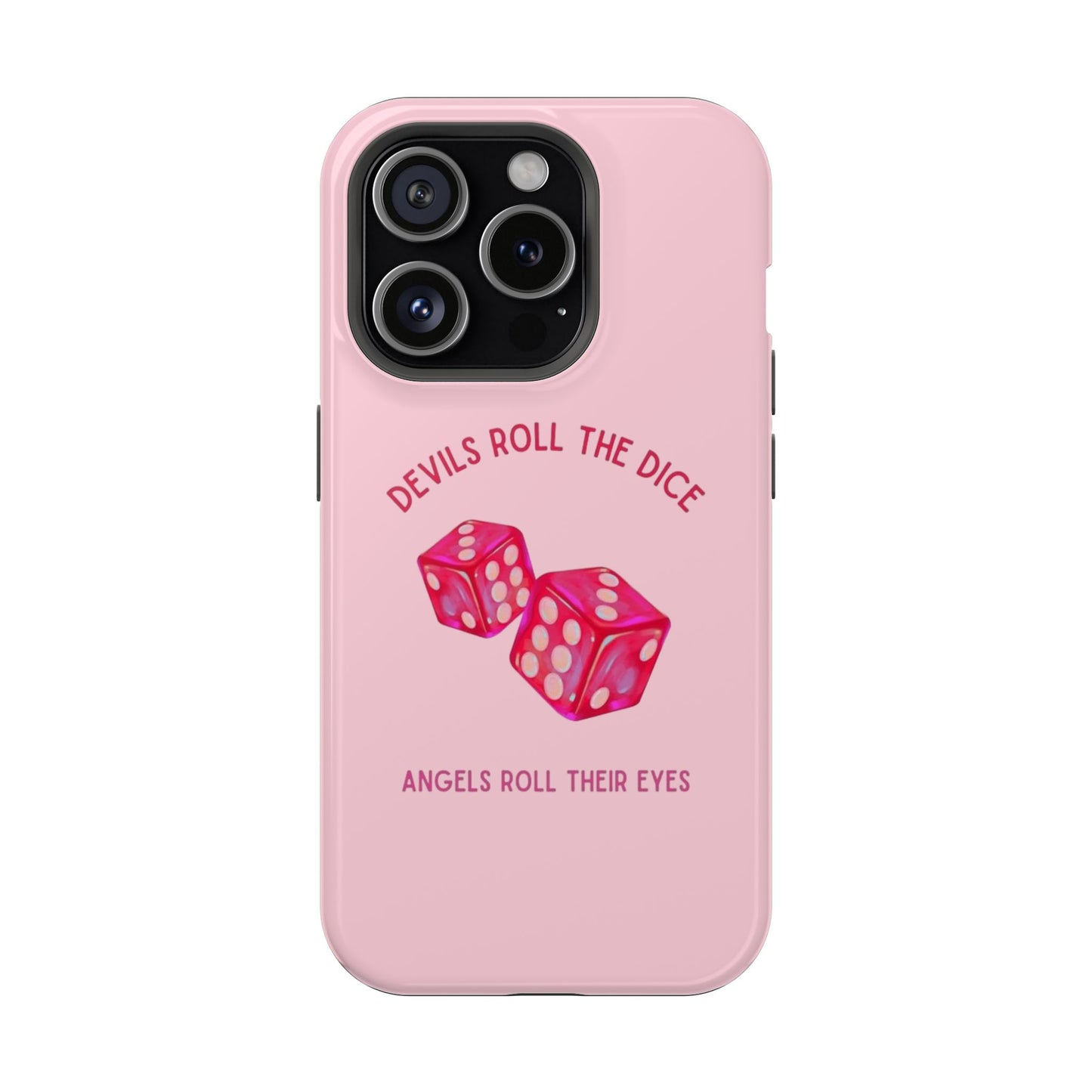 "Devils Roll The Dice, Angels Roll Their Eyes" Taylor Swift Cruel Summer (Lover) Pink Dice Impact-Resistant Phone Cases (Iphone & Samsung)