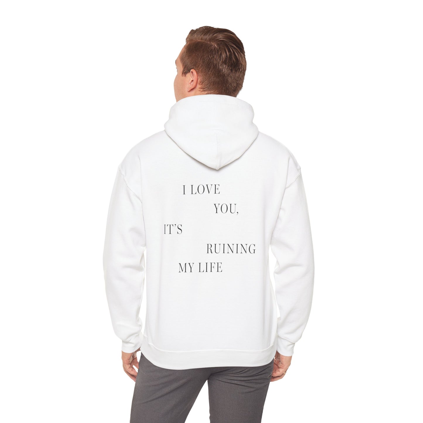 TTPD Logo "I LOVE YOU, IT'S RUINING MY LIFE" TTPD 'The Manuscript' Hoodie (TS, The Tortured Poets Department, TS 11) Unisex Heavy Blend™ Hooded Sweatshirt