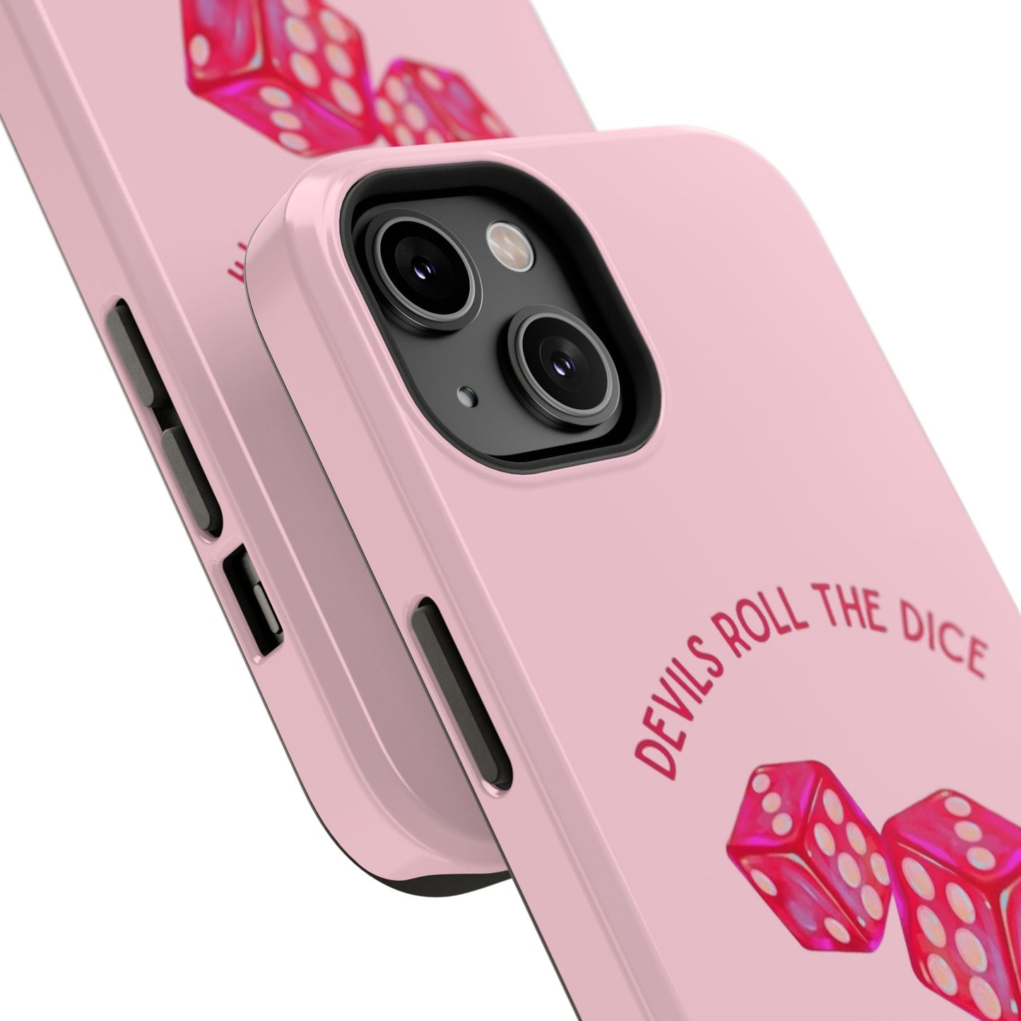 "Devils Roll The Dice, Angels Roll Their Eyes" Taylor Swift Cruel Summer (Lover) Pink Dice Impact-Resistant Phone Cases (Iphone & Samsung)