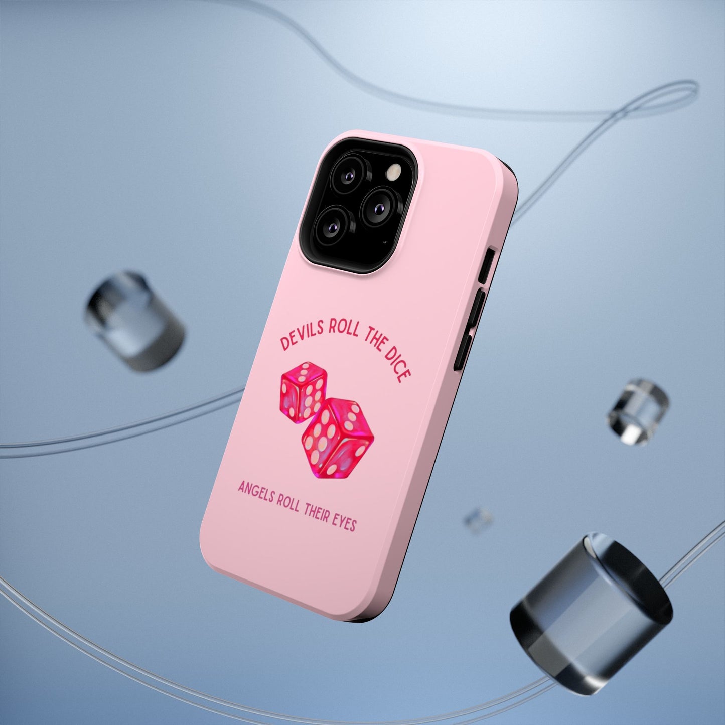 "Devils Roll The Dice, Angels Roll Their Eyes" Taylor Swift Cruel Summer (Lover) Pink Dice Impact-Resistant Phone Cases (Iphone & Samsung)