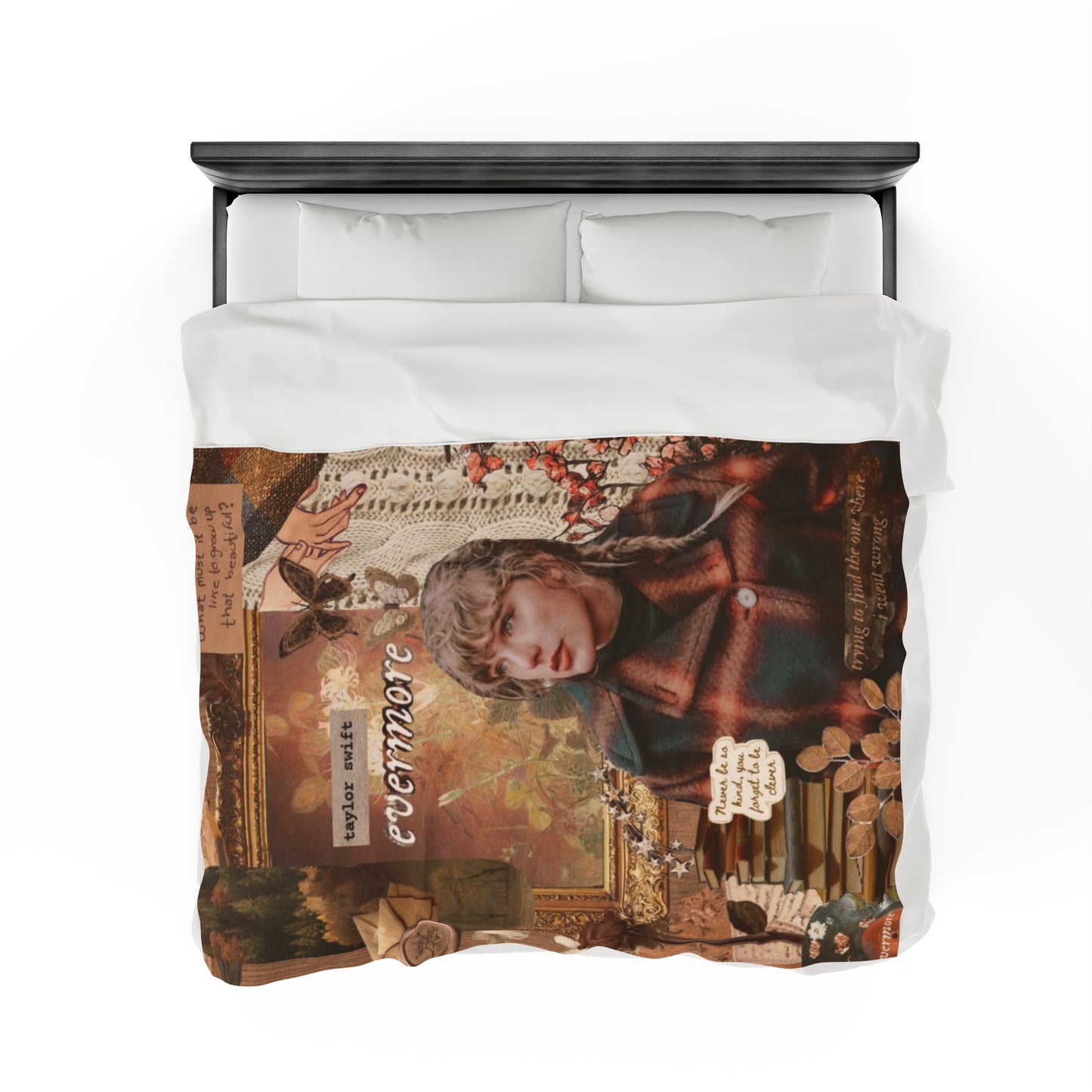 Taylor Swift Brown Evermore Fall Velveteen Plush Blanket