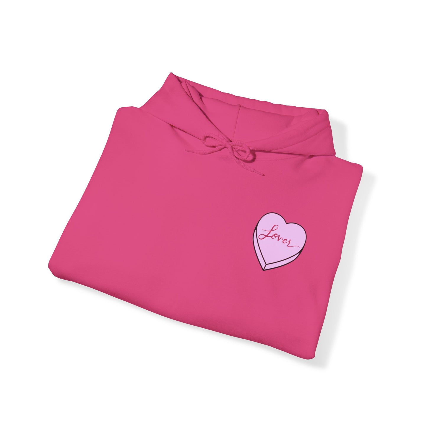 TS "Lover" Valentine's Day Candy Heart Unisex Heavy Blend™ Hooded Sweatshirt